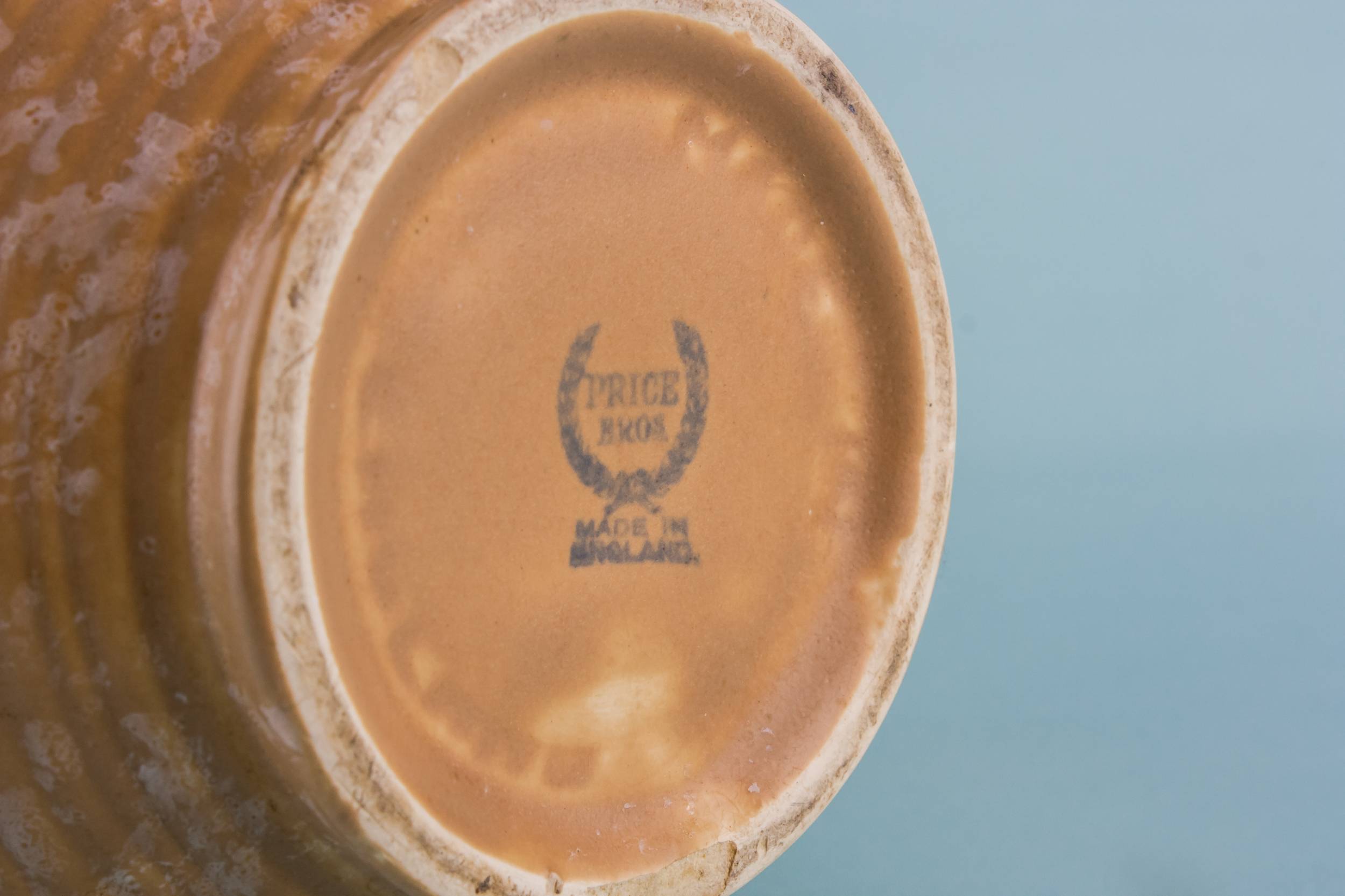 Large Spectacular Mottled — Orange pottery jug 4