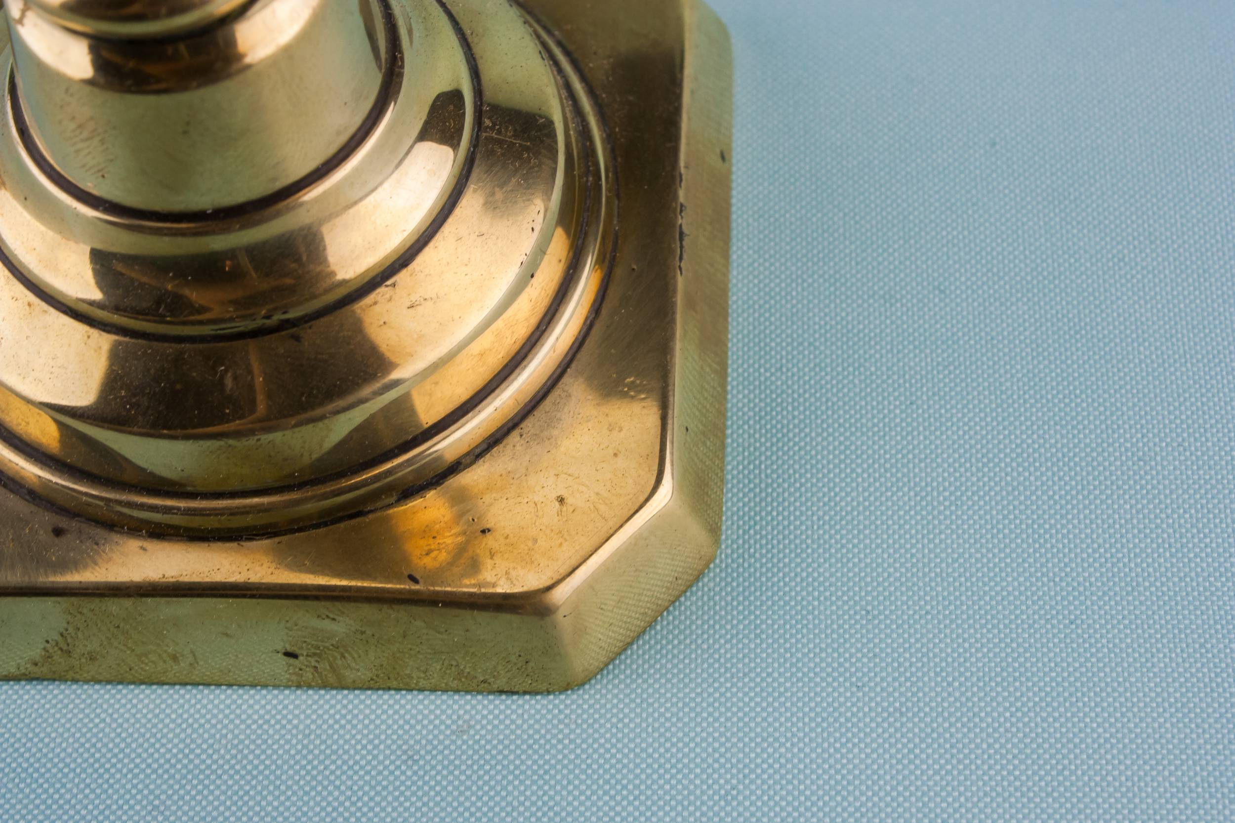 Antique Brass Decor — Pair of brass candlesticks 2