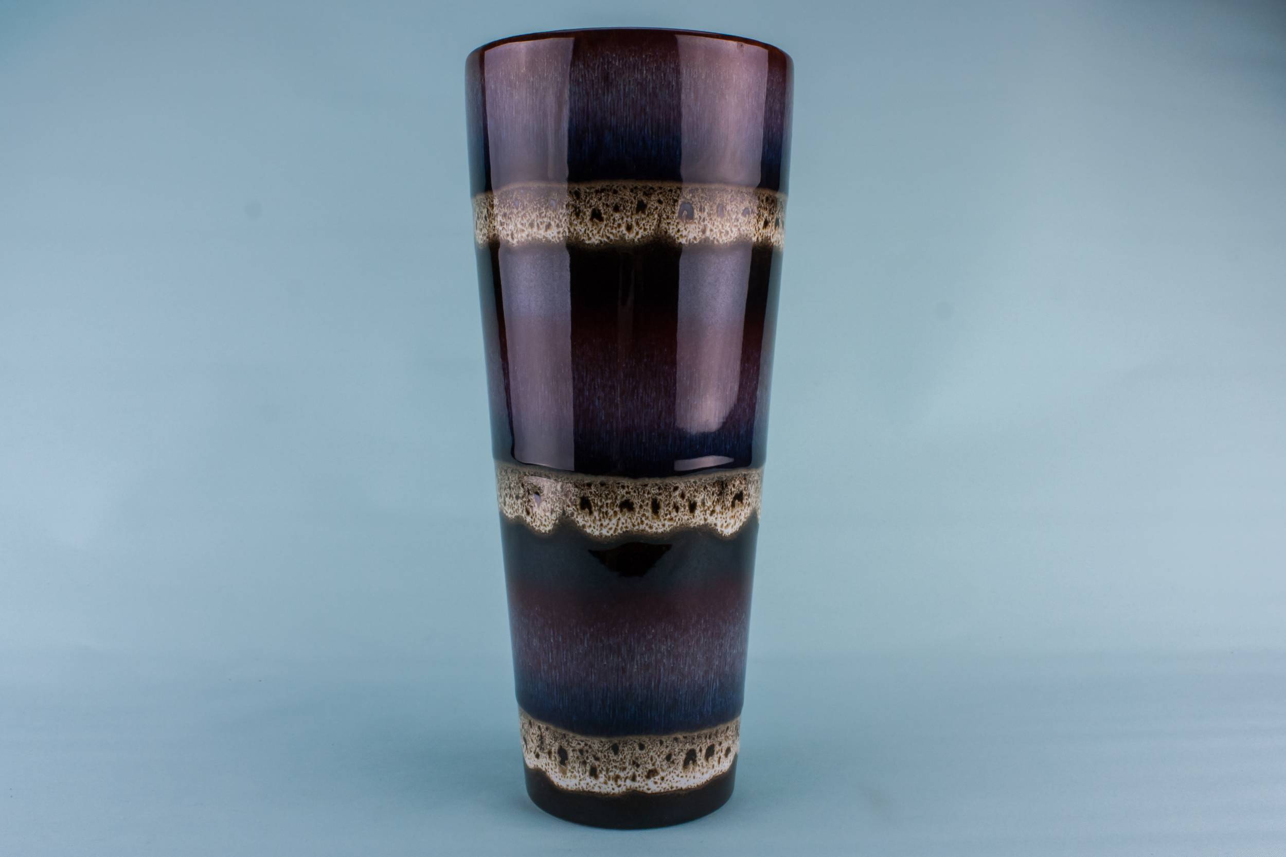Attractive Modernist Banded — Tall purple vase 3