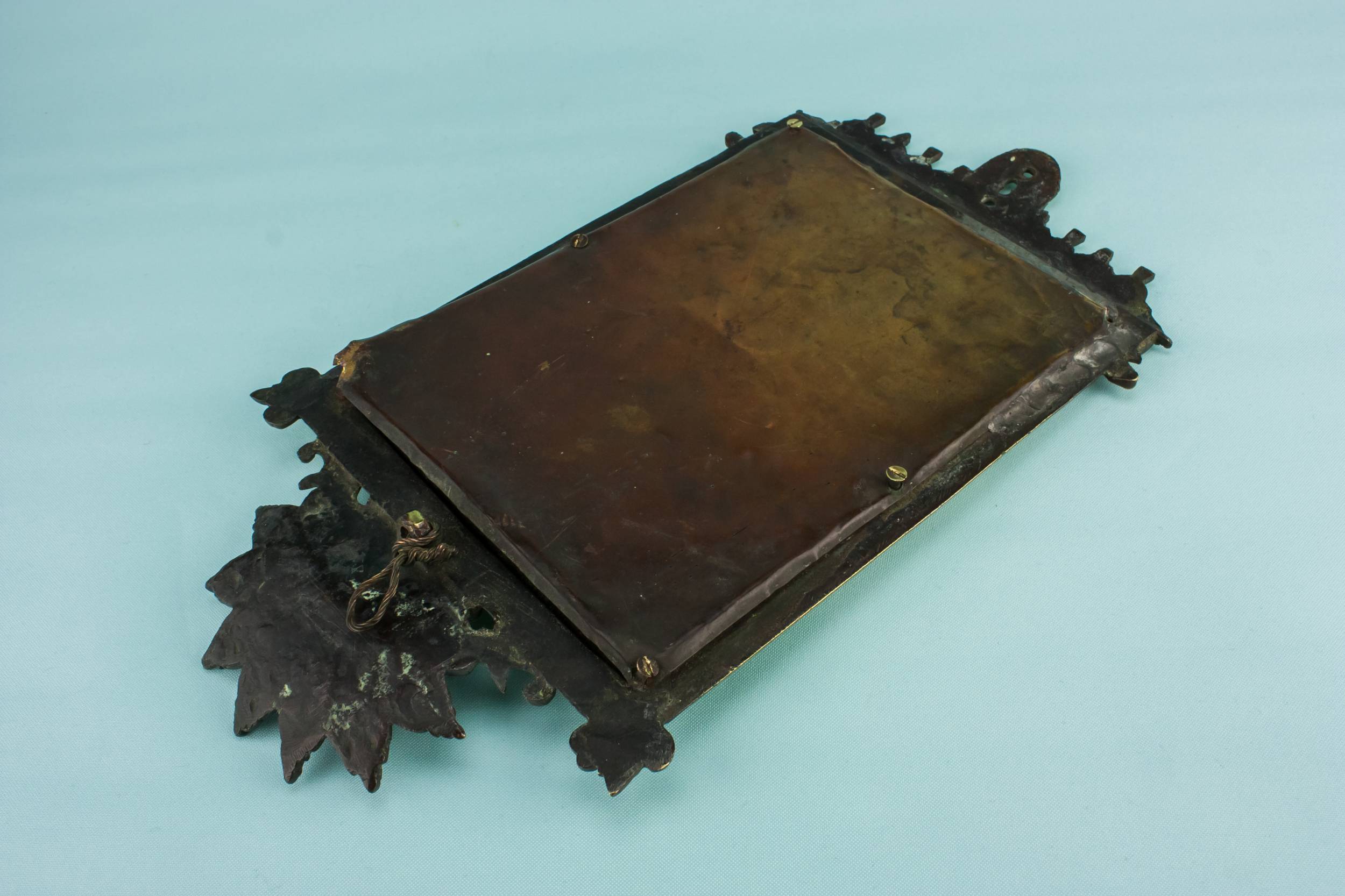 Elegant Antique Floral — Brass rectangular mirror 4
