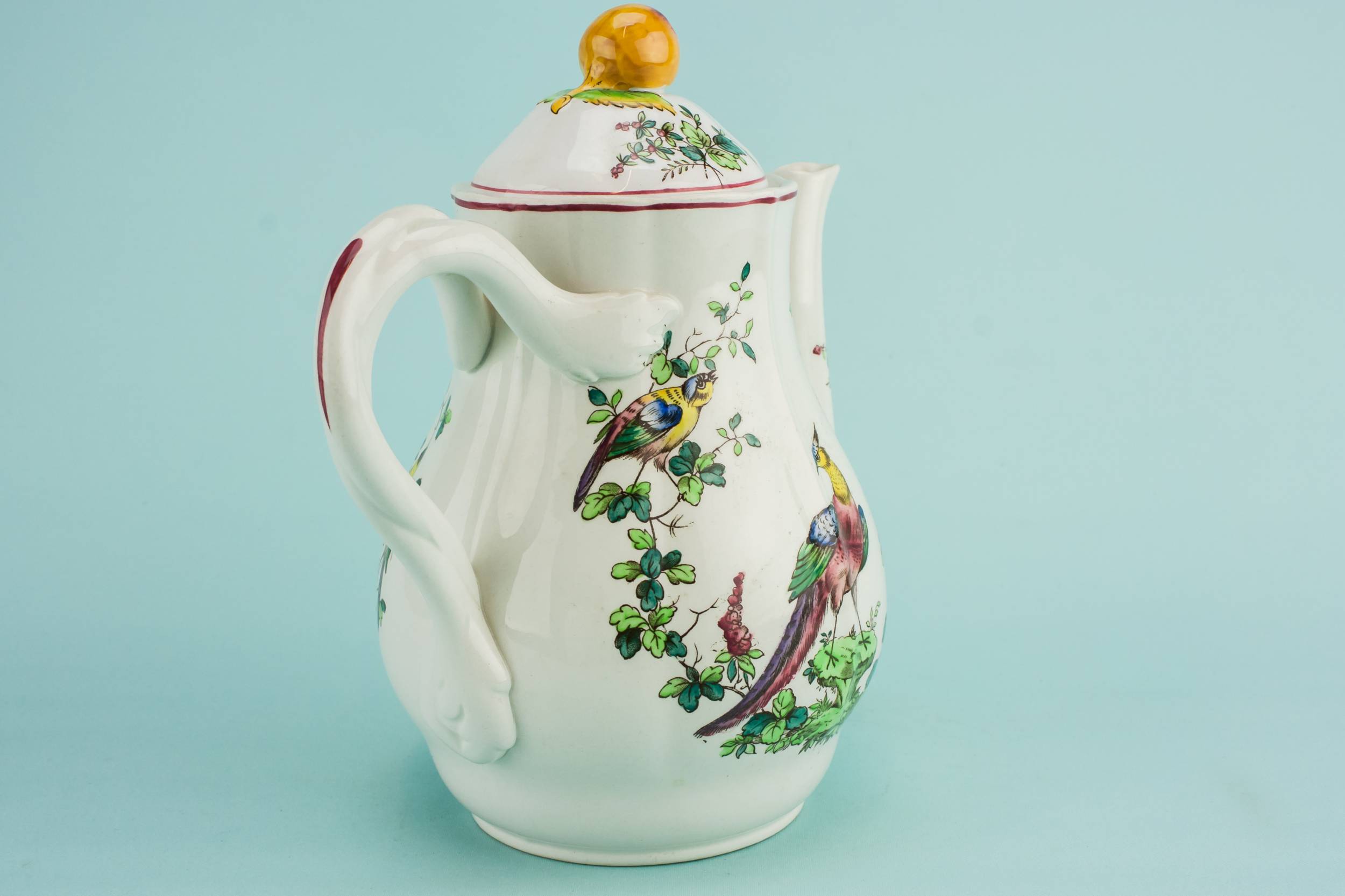 Green Traditional Chelsea — Copeland pottery teapot 1