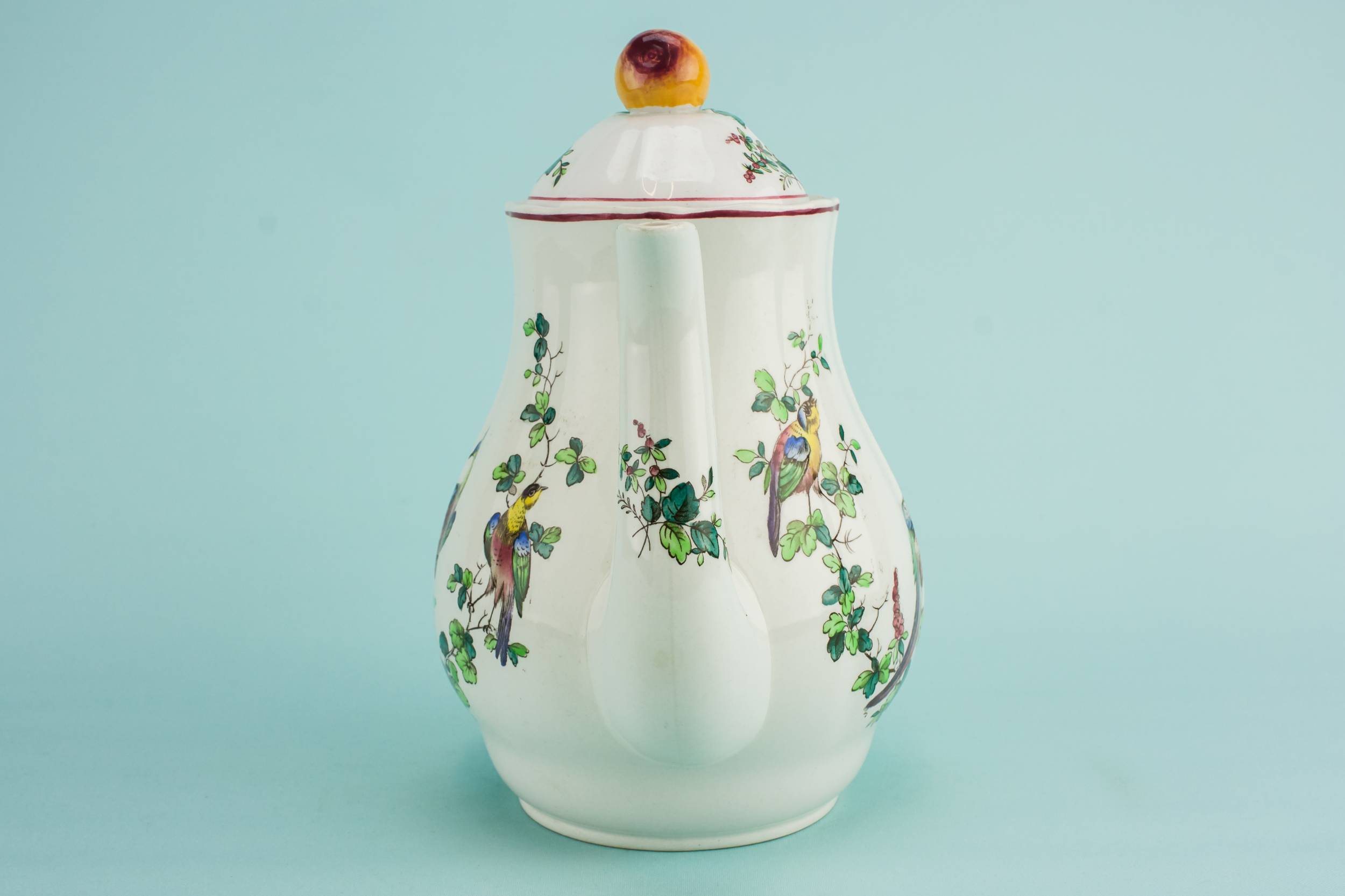 Green Traditional Chelsea — Copeland pottery teapot 2