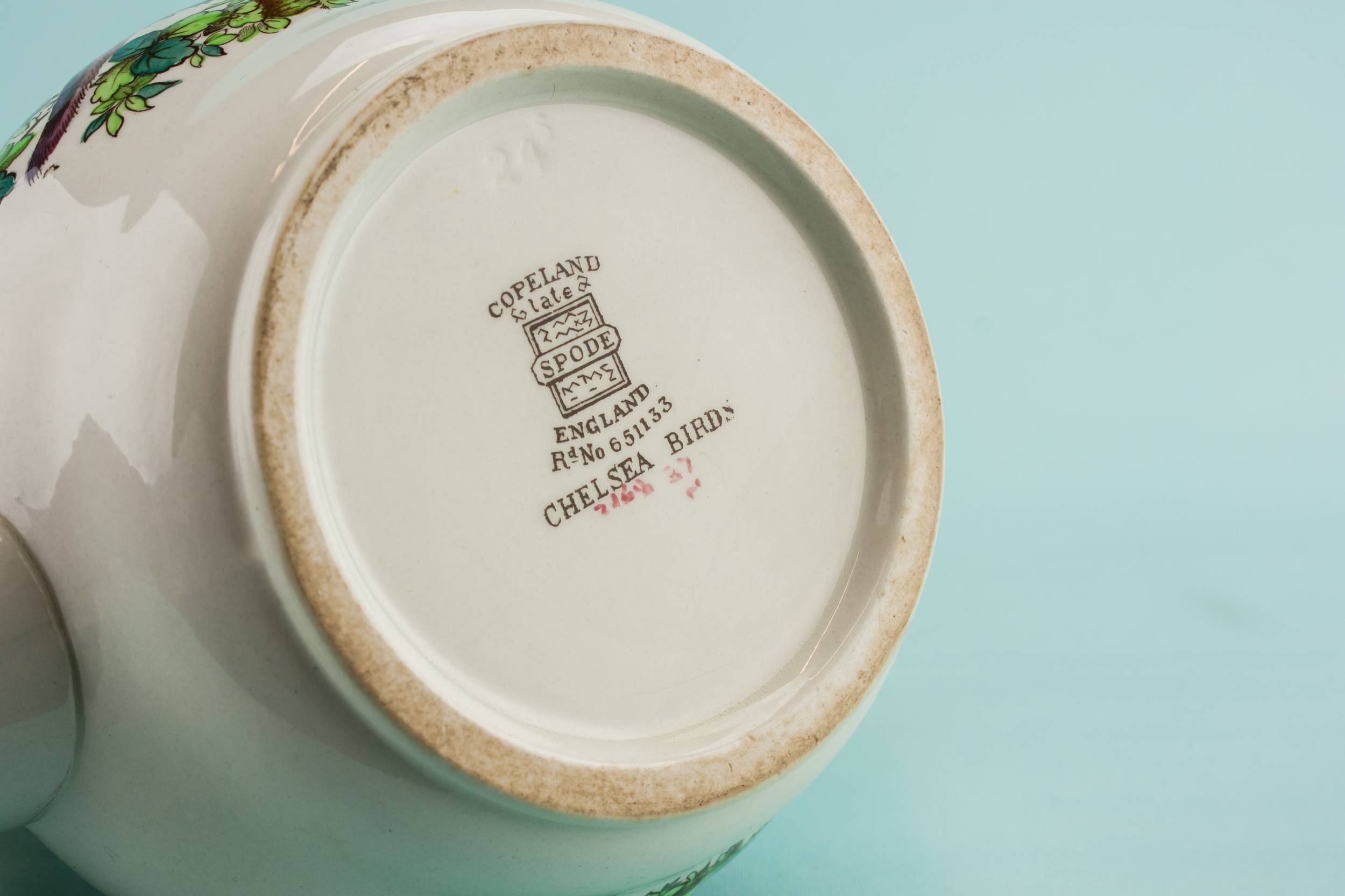 Green Traditional Chelsea — Copeland pottery teapot 4