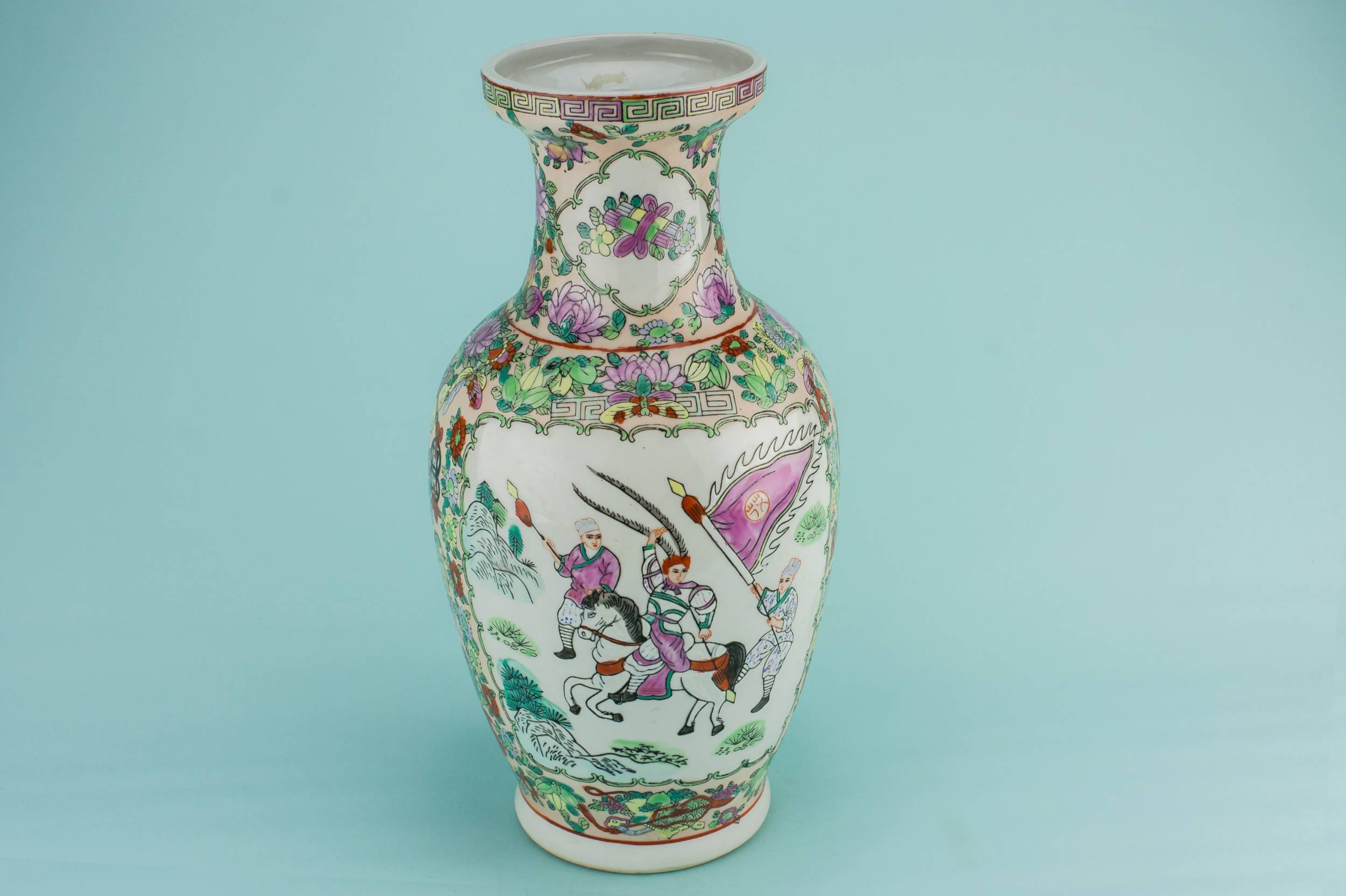 Charming Tall Floral — Famille Rose porcelain vase