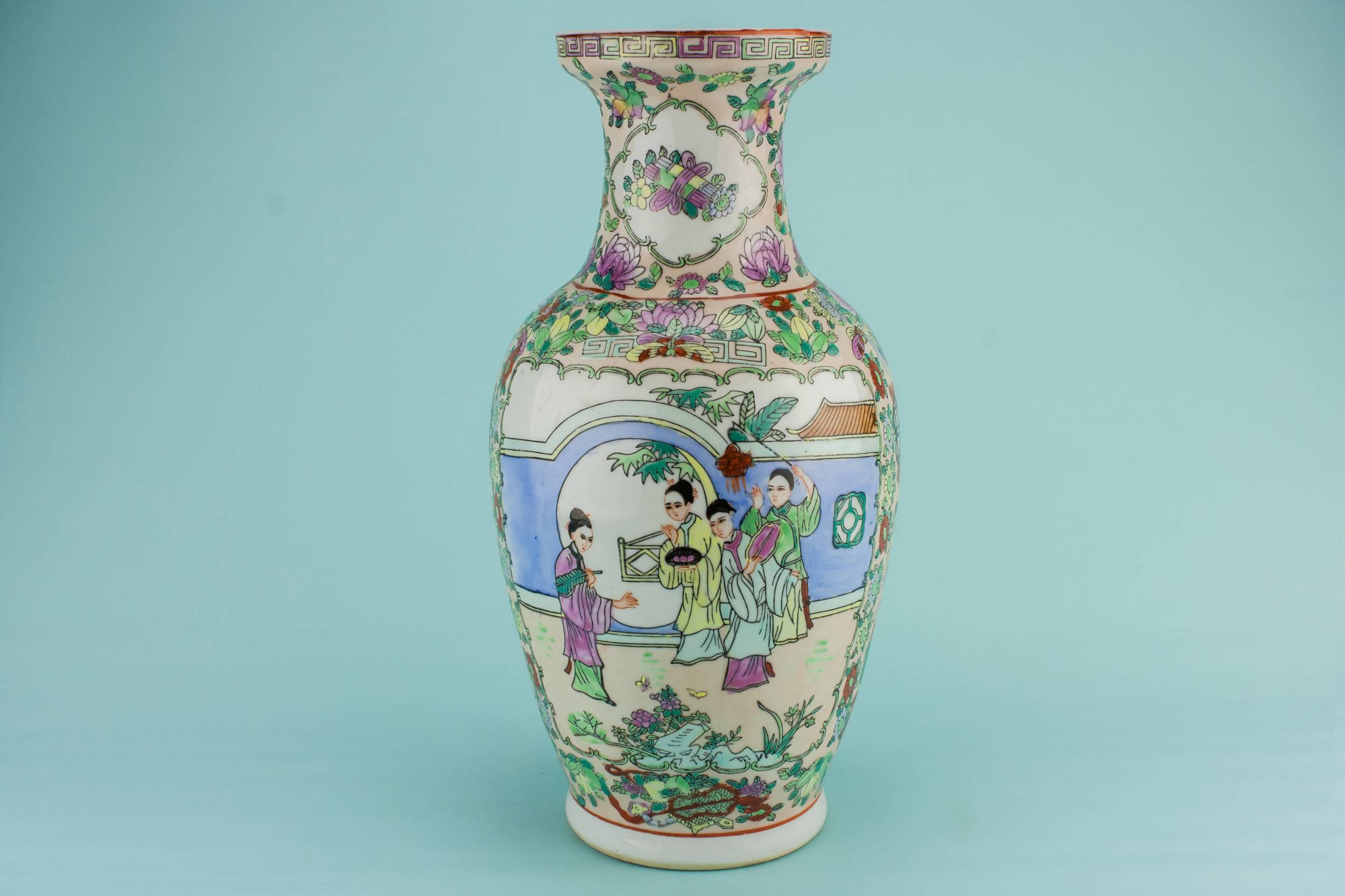 Charming Tall Floral — Famille Rose porcelain vase 2