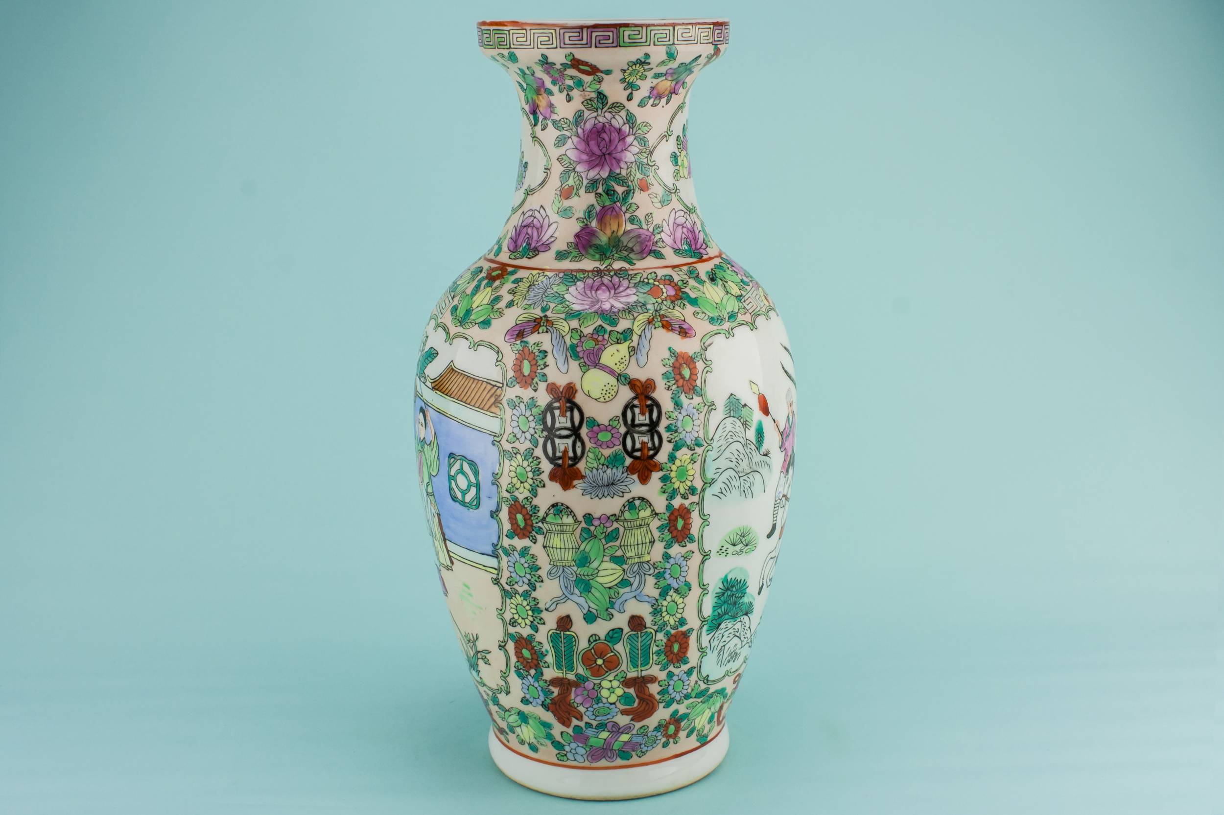 Charming Tall Floral — Famille Rose porcelain vase 3