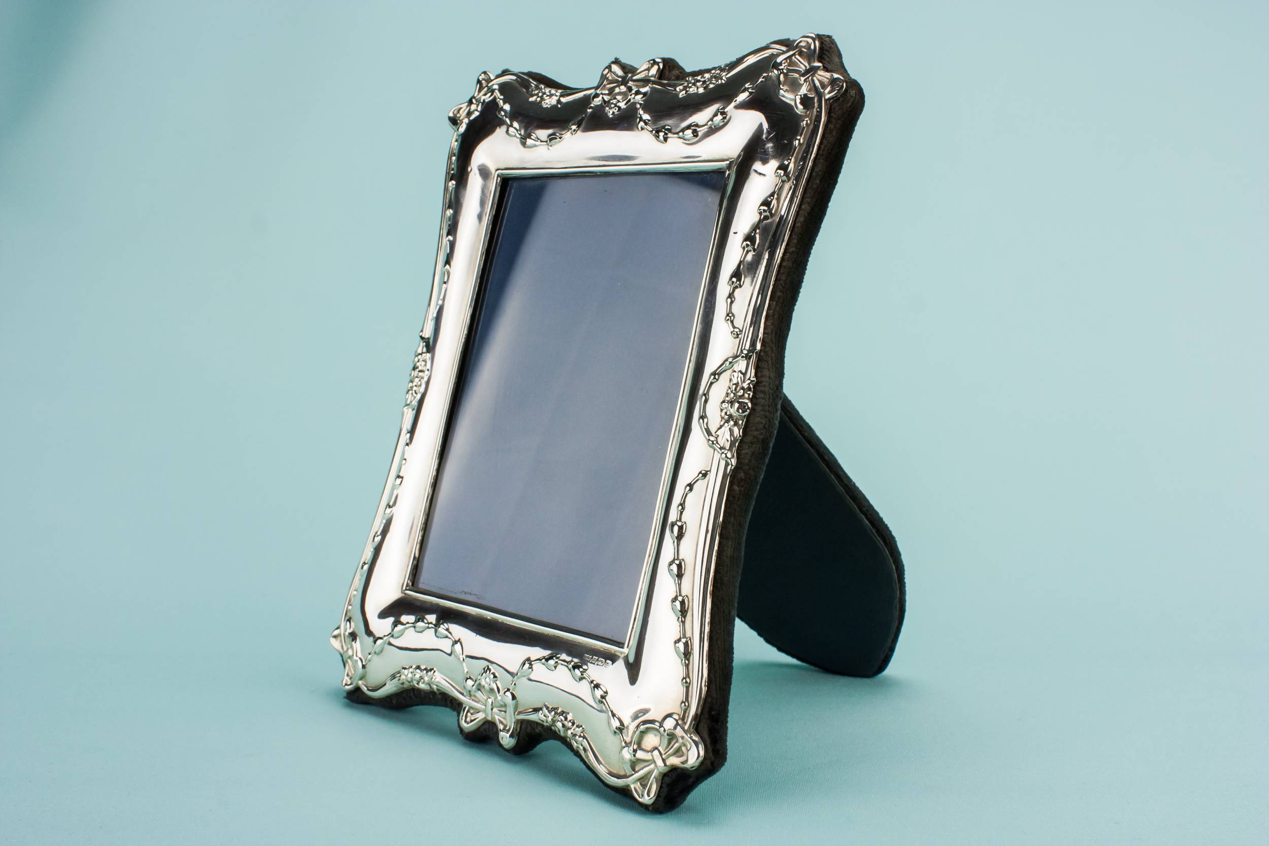 Medium Retro Garlands — Sterling silver photo frame 2
