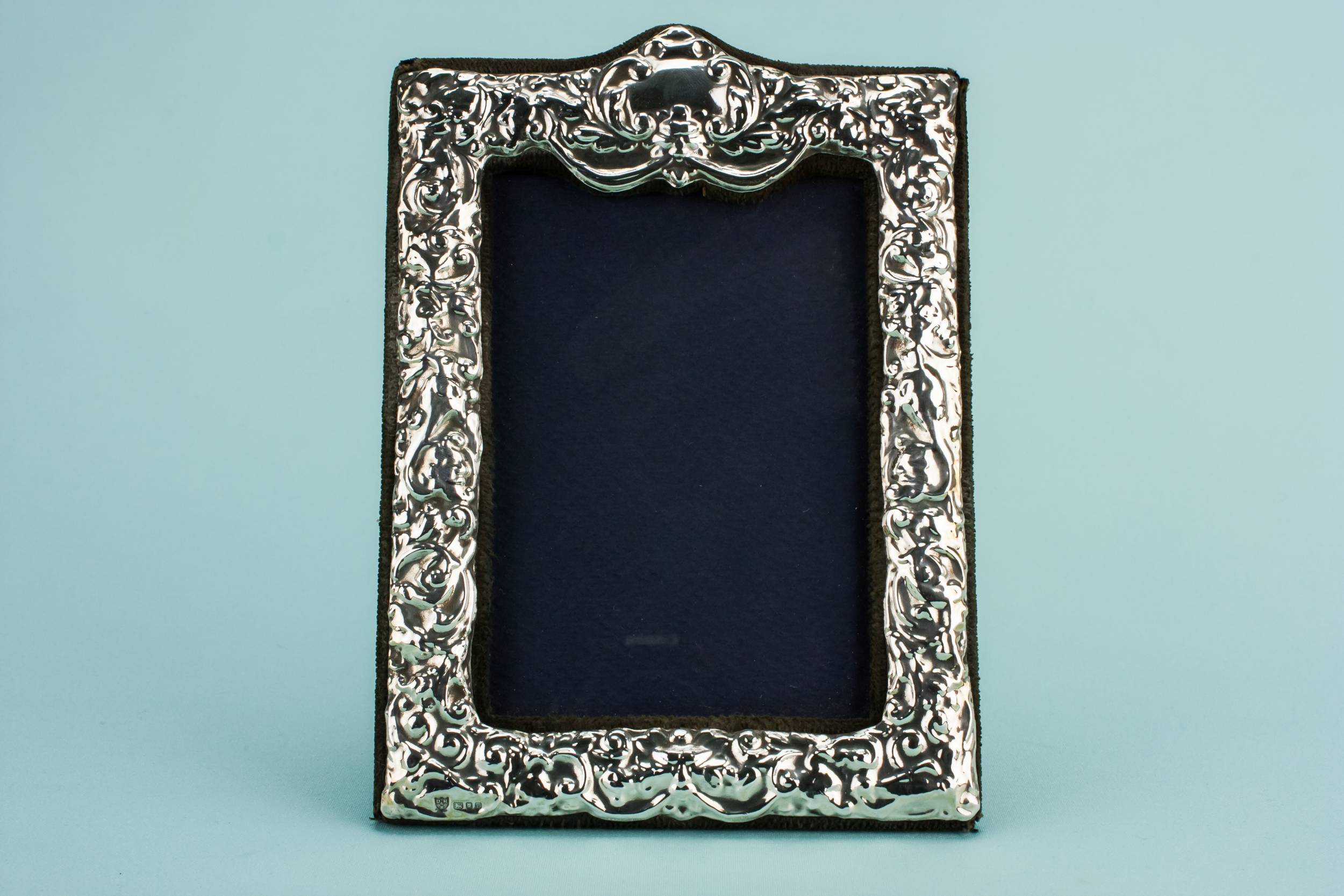 Vintage Retro Floral — Small silver frame