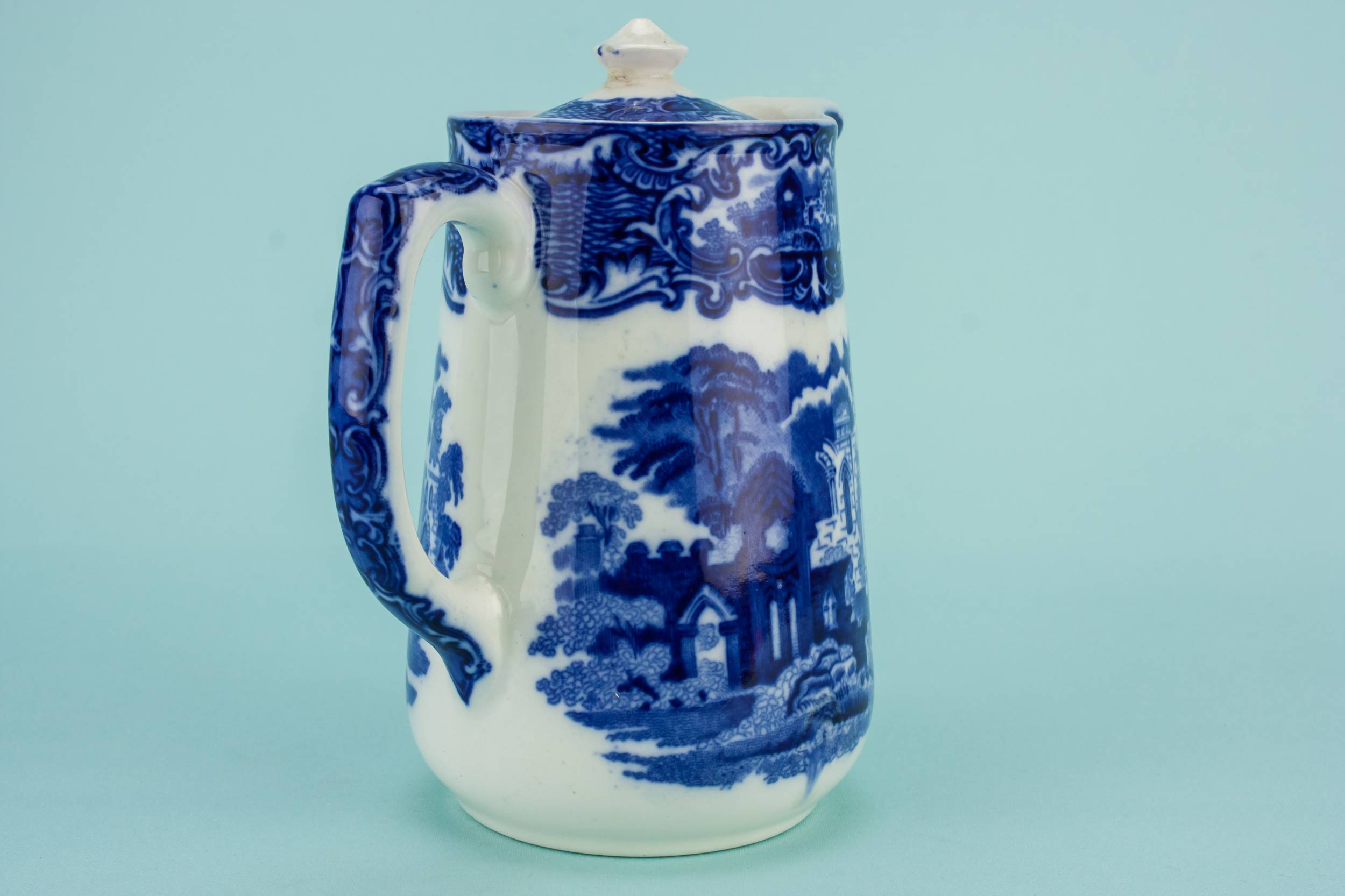 Victorian Vintage Medium — Blue pottery jug 1
