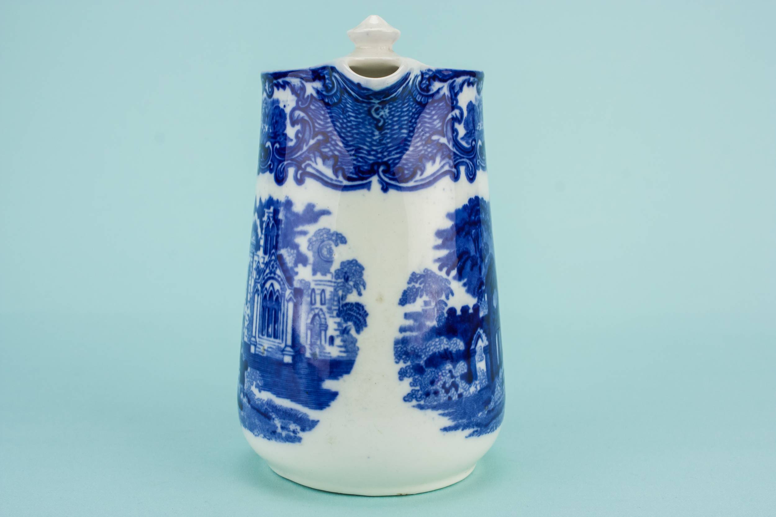 Victorian Vintage Medium — Blue pottery jug 2