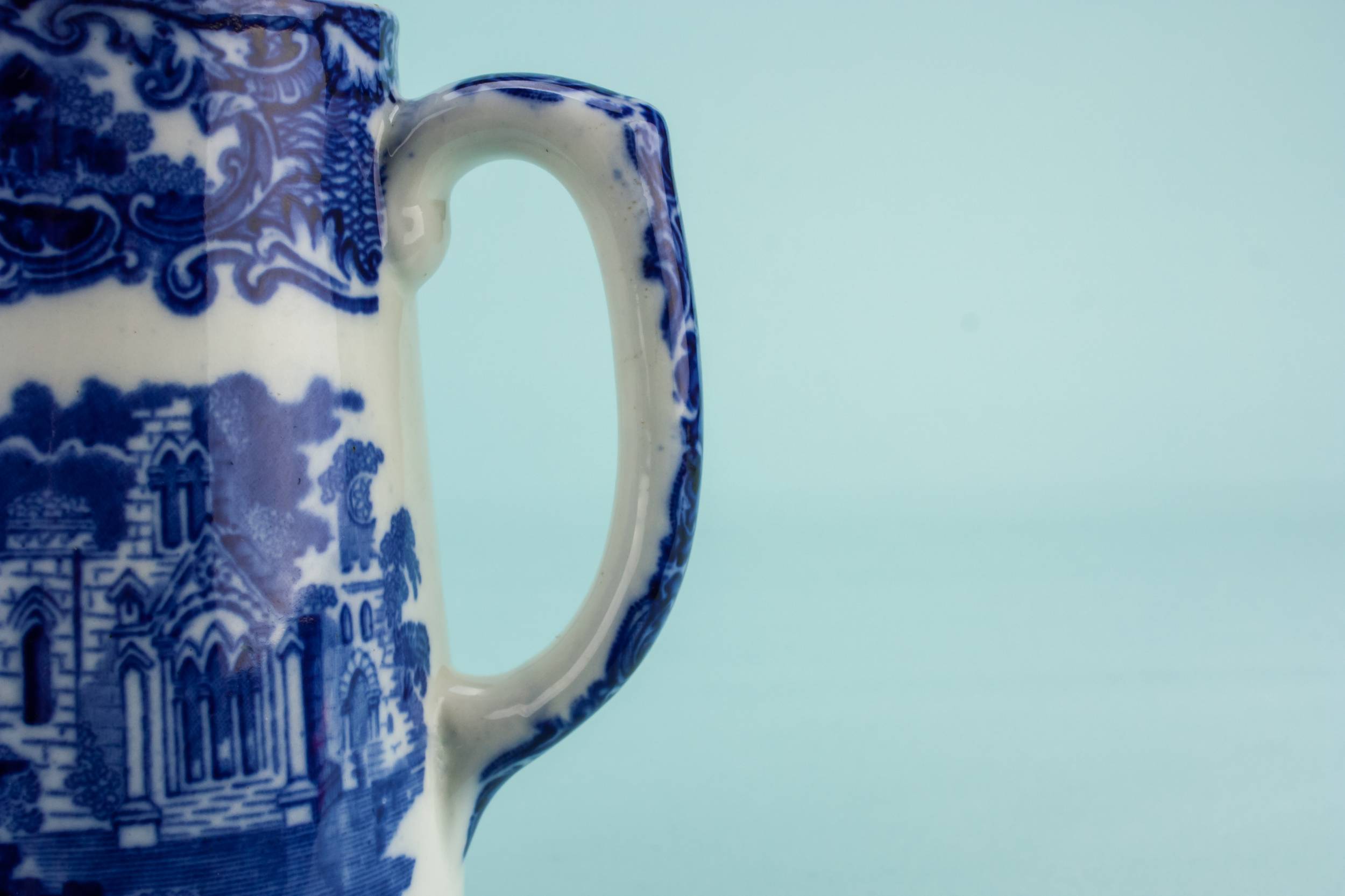 Victorian Vintage Medium — Blue pottery jug 3