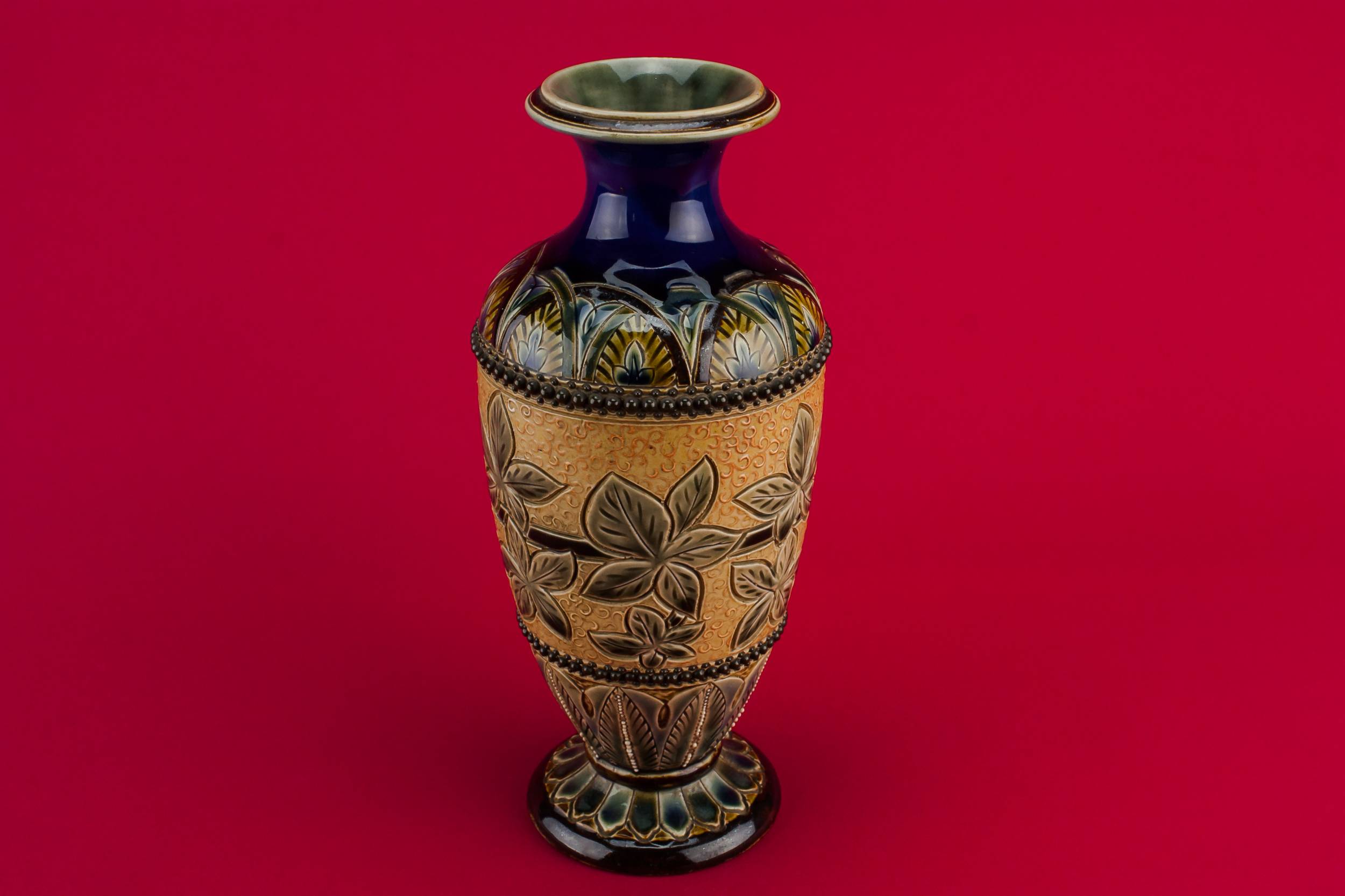 Antique Elegant Decor — Stoneware Arts & Crafts vase