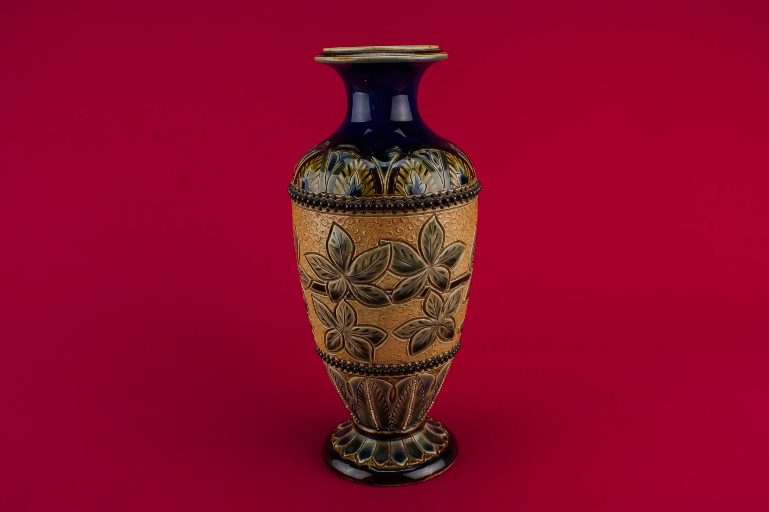Antique Elegant Decor — Stoneware Arts & Crafts vase 1