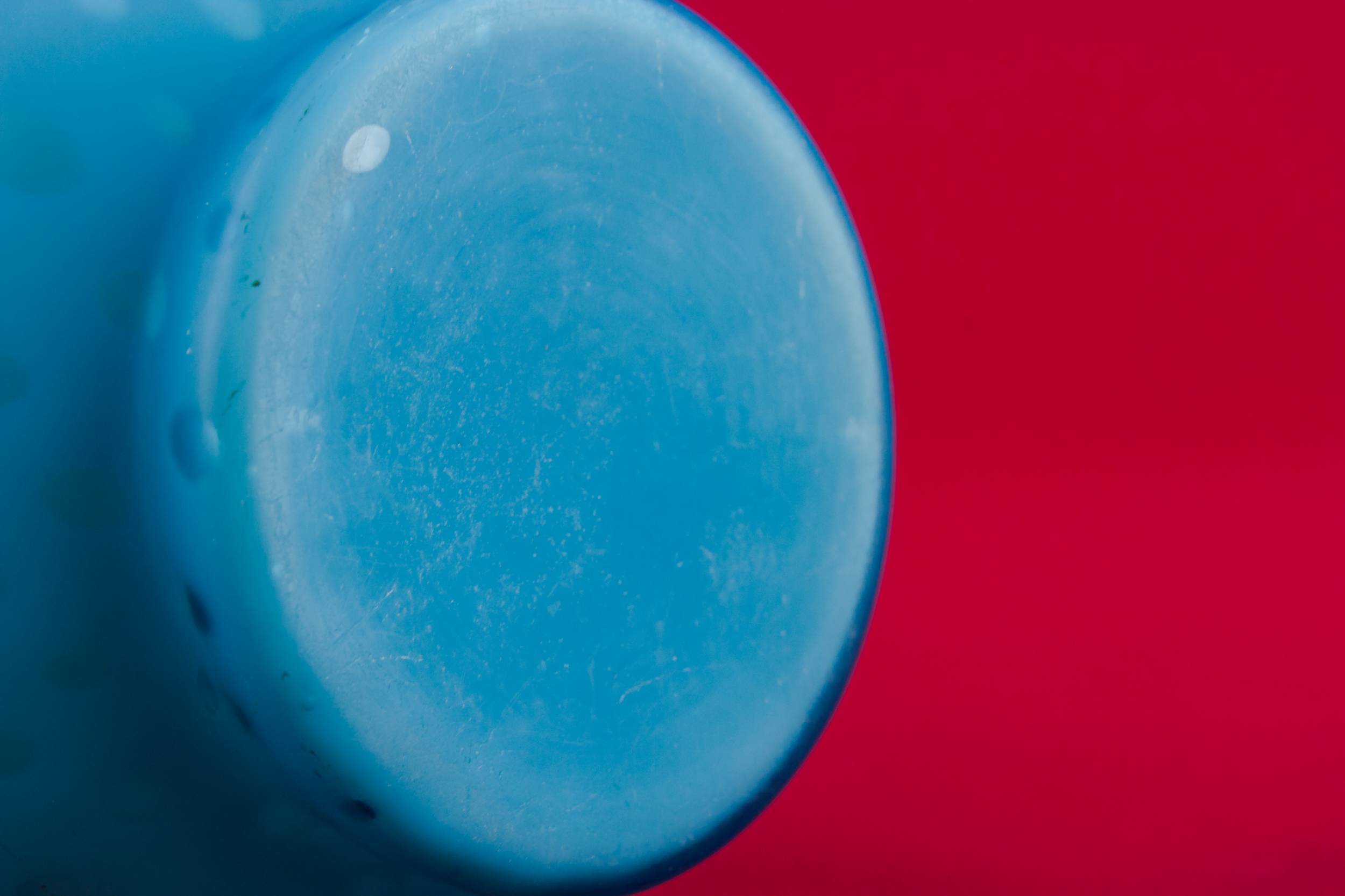 Vintage Blue Speckled — Medium glass vase 3