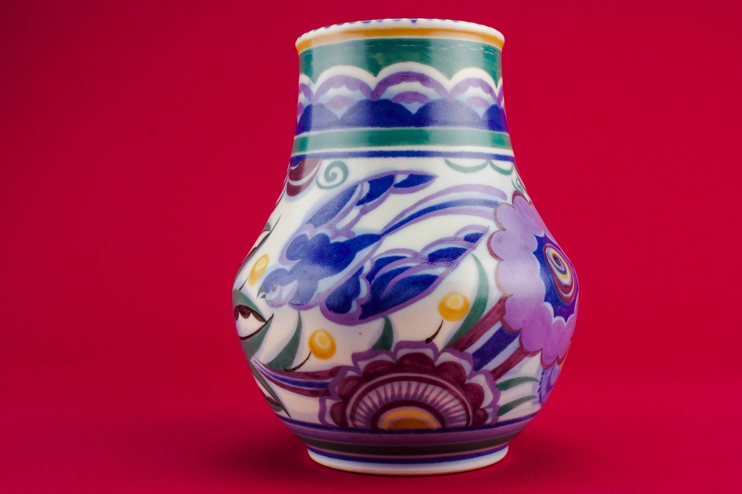 Vintage Charming Floral — Art Deco pottery vase 2