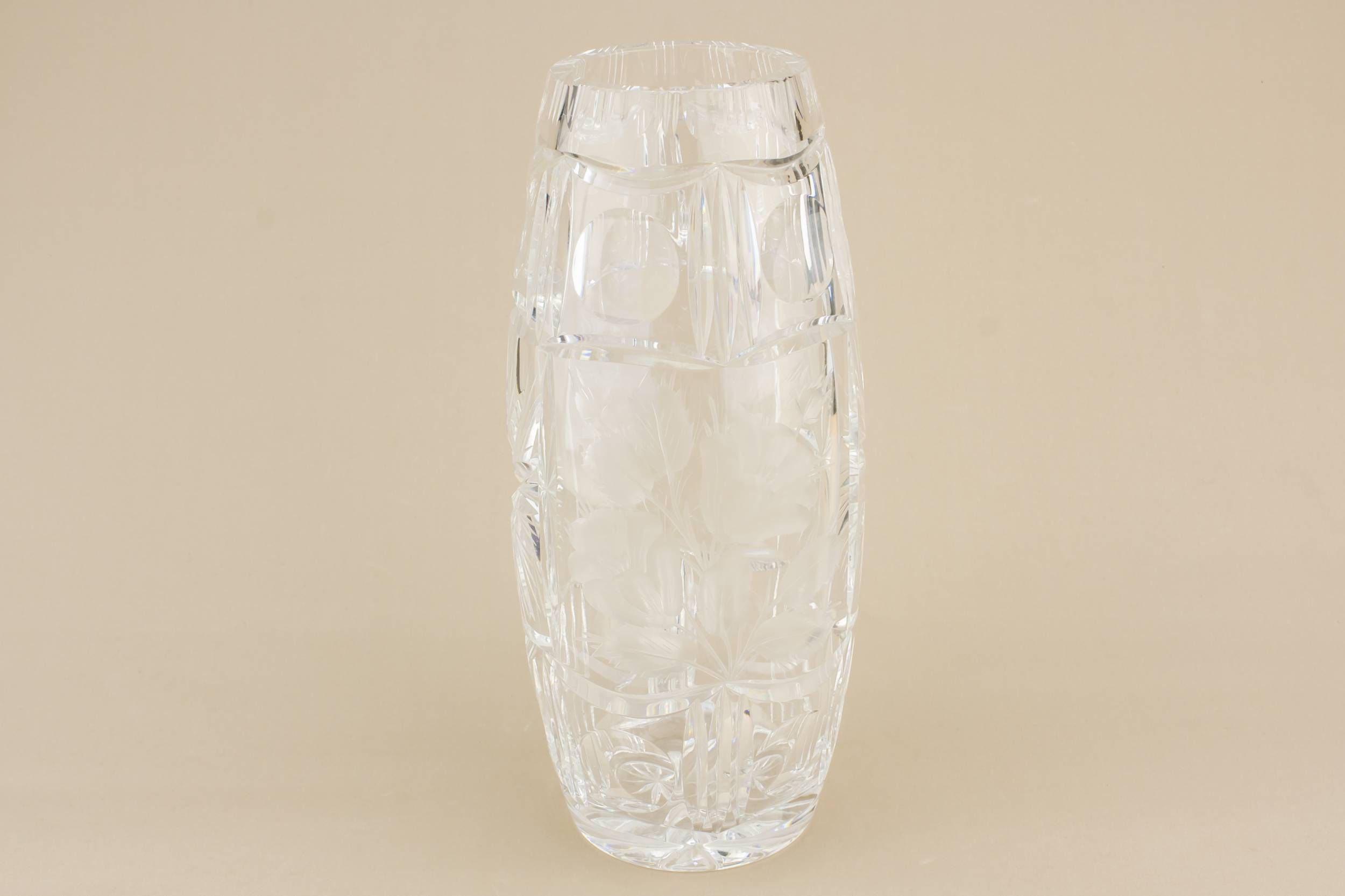 Glass Modernist VASE — Tall glass vase