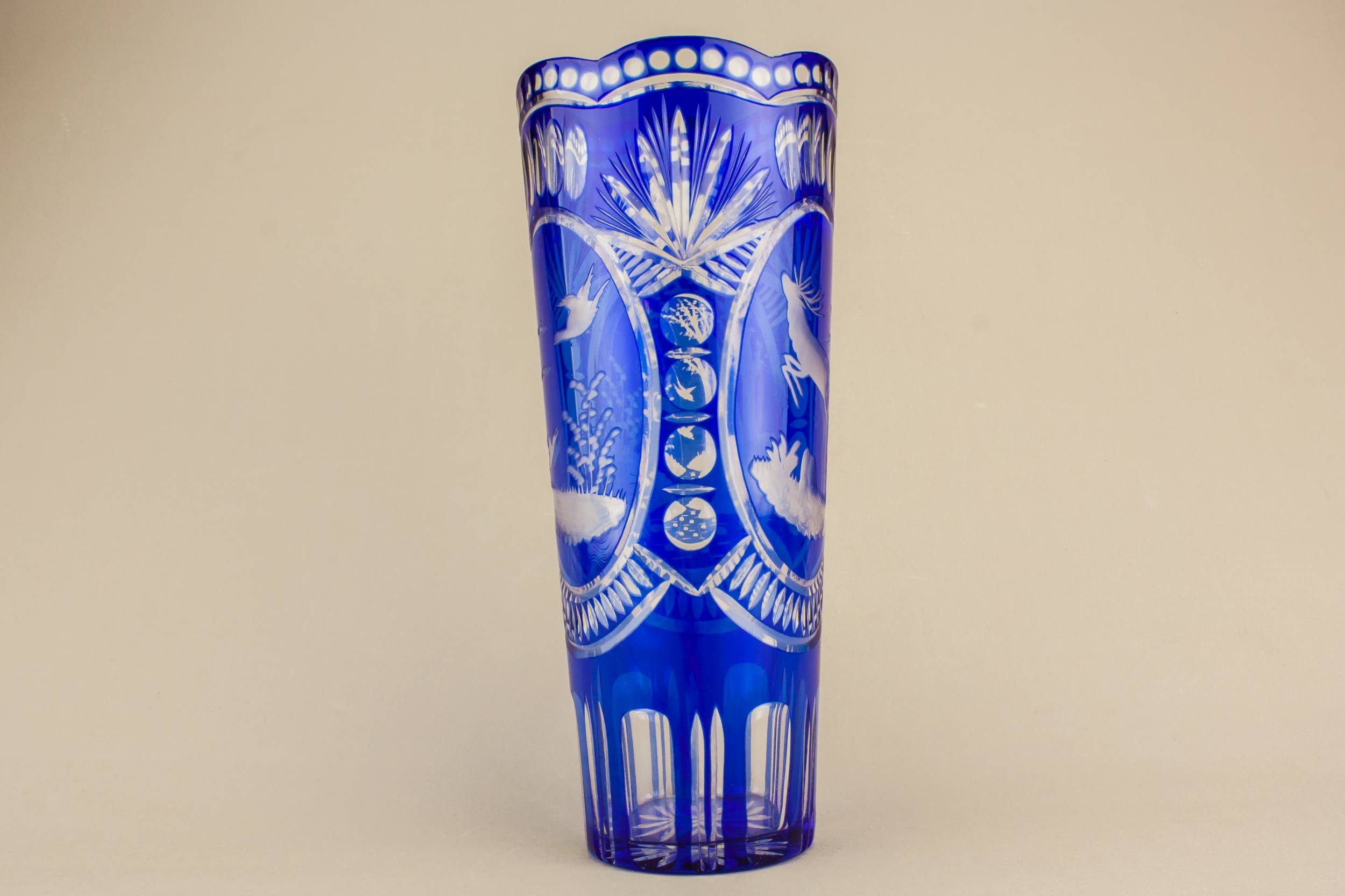 Modernist Vintage Glass — Blue glass vase 3