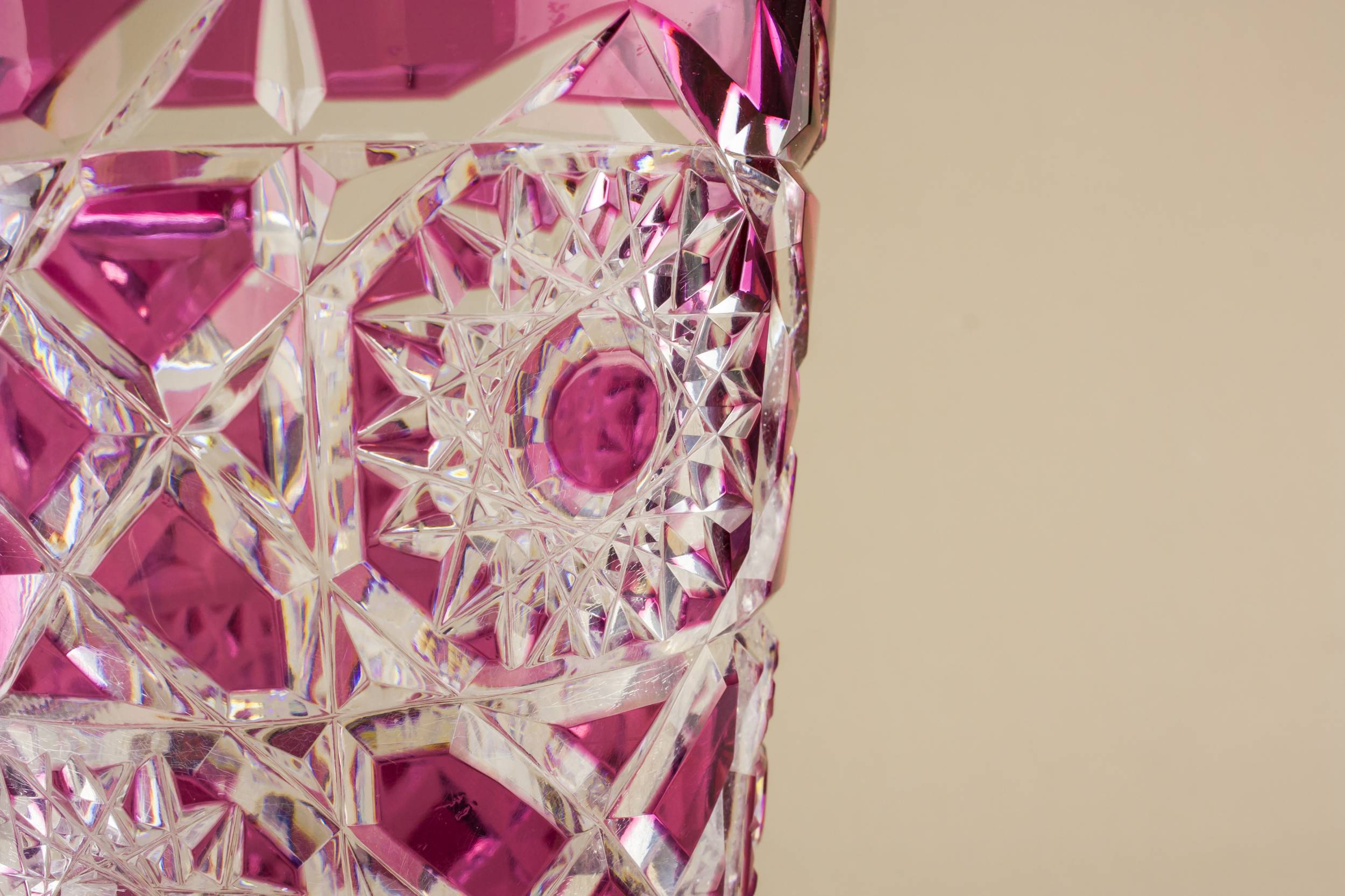 Medium Elegant Pinwheel — Cranberry red glass vase 3