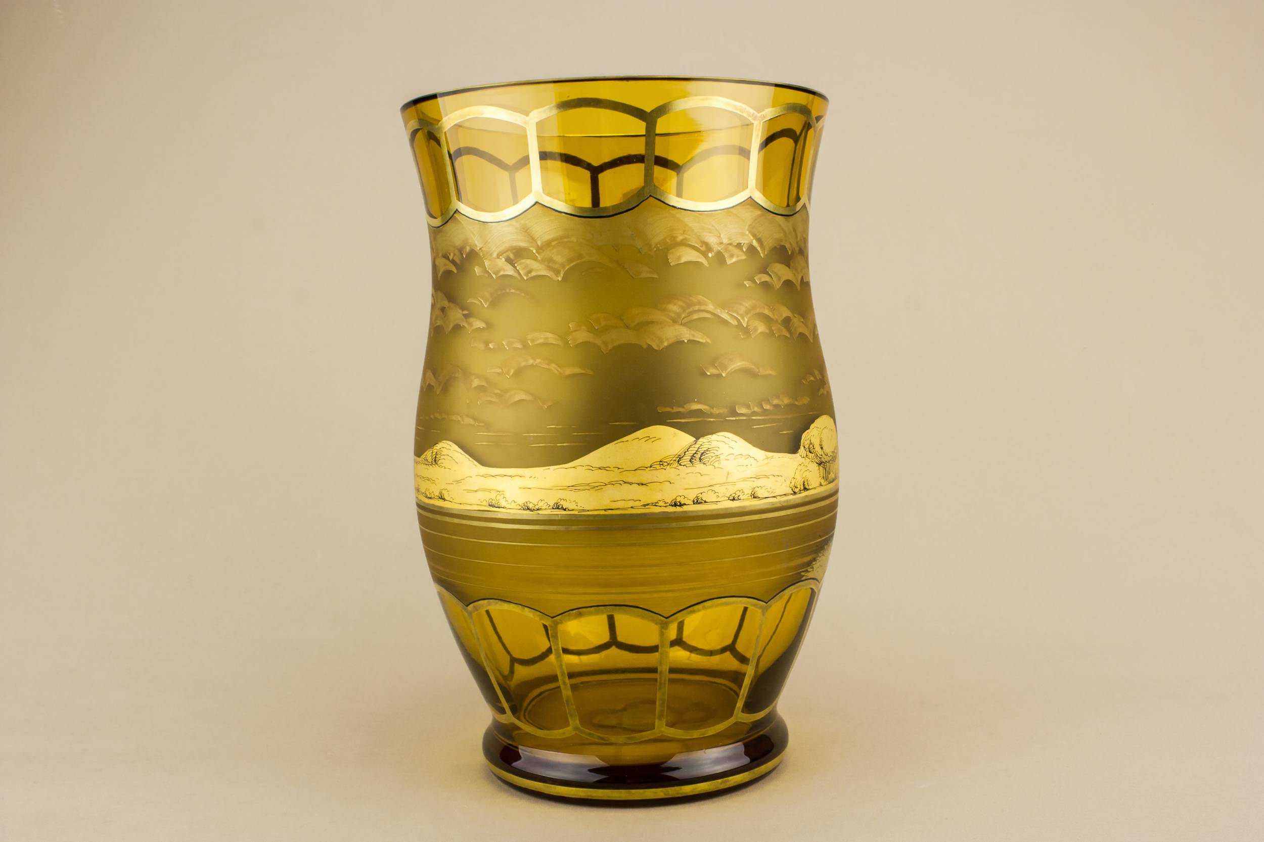Beautiful Modernist VASE — Joska painted glass vase 2
