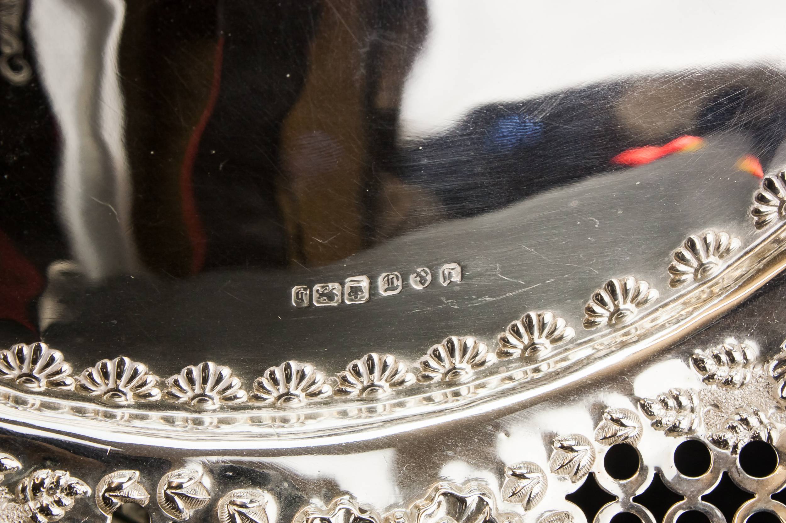 Antique Luxurious Floral — Sterling silver bowl 3