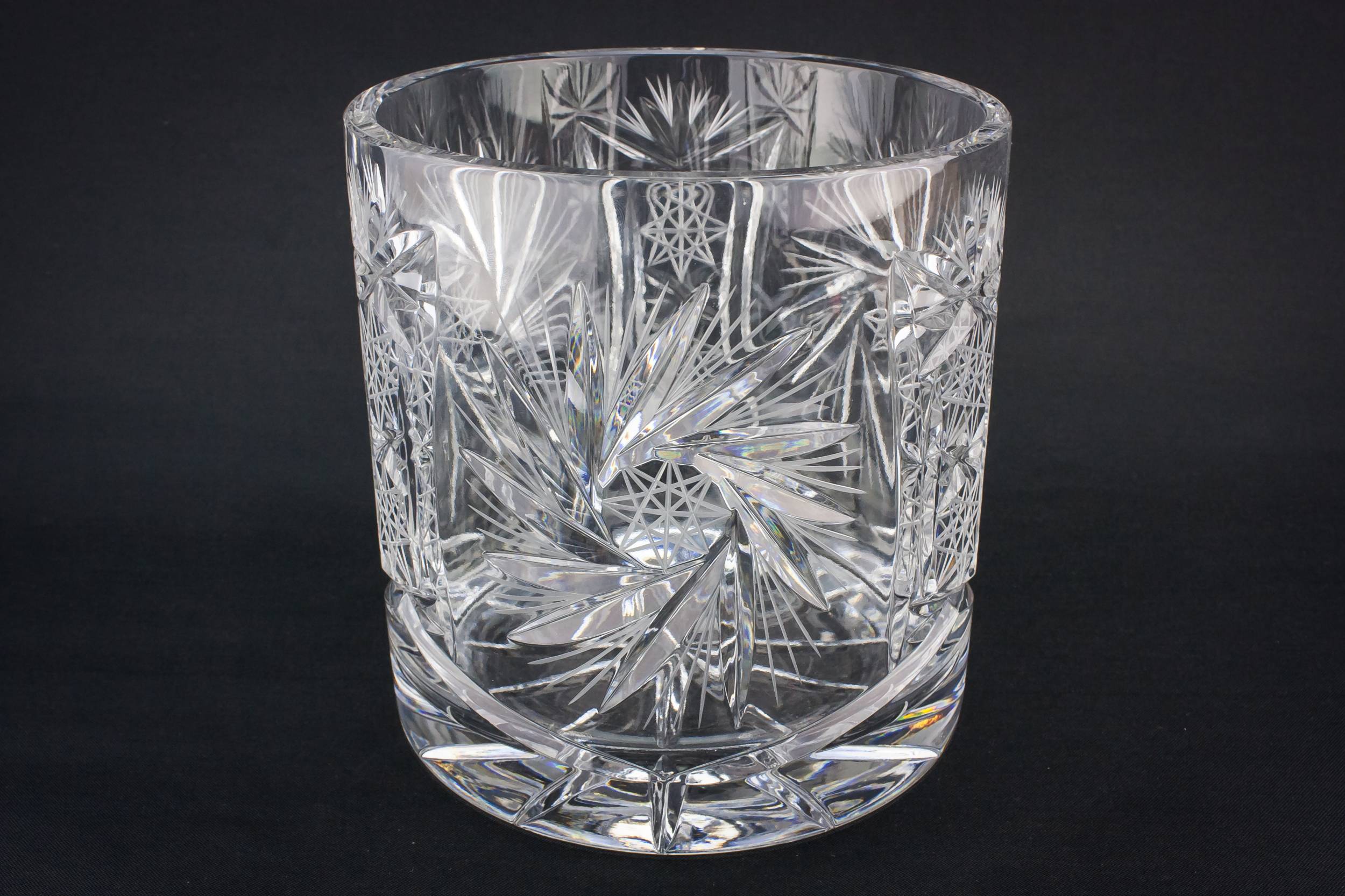 Vintage Glass Pinwheel — Medium glass ice bucket