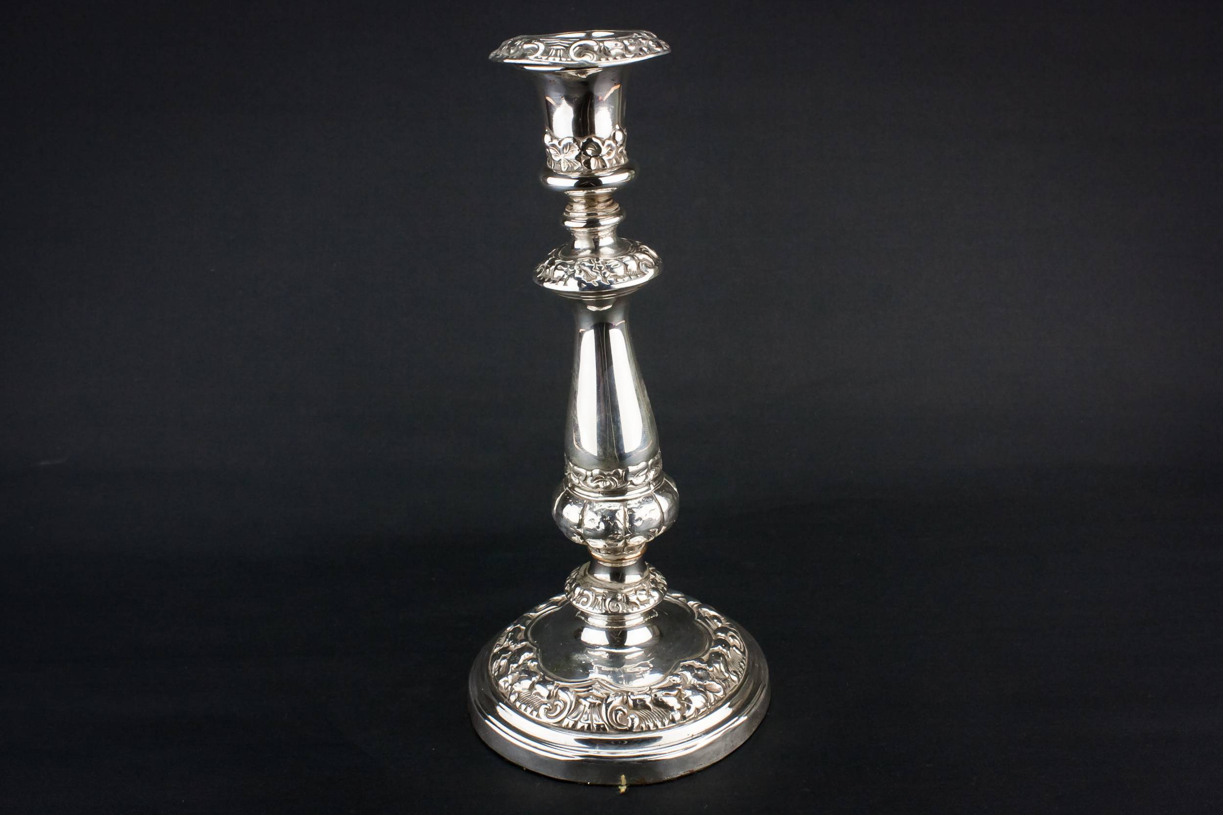 High Victorian Antique — 2 tall candlesticks 5