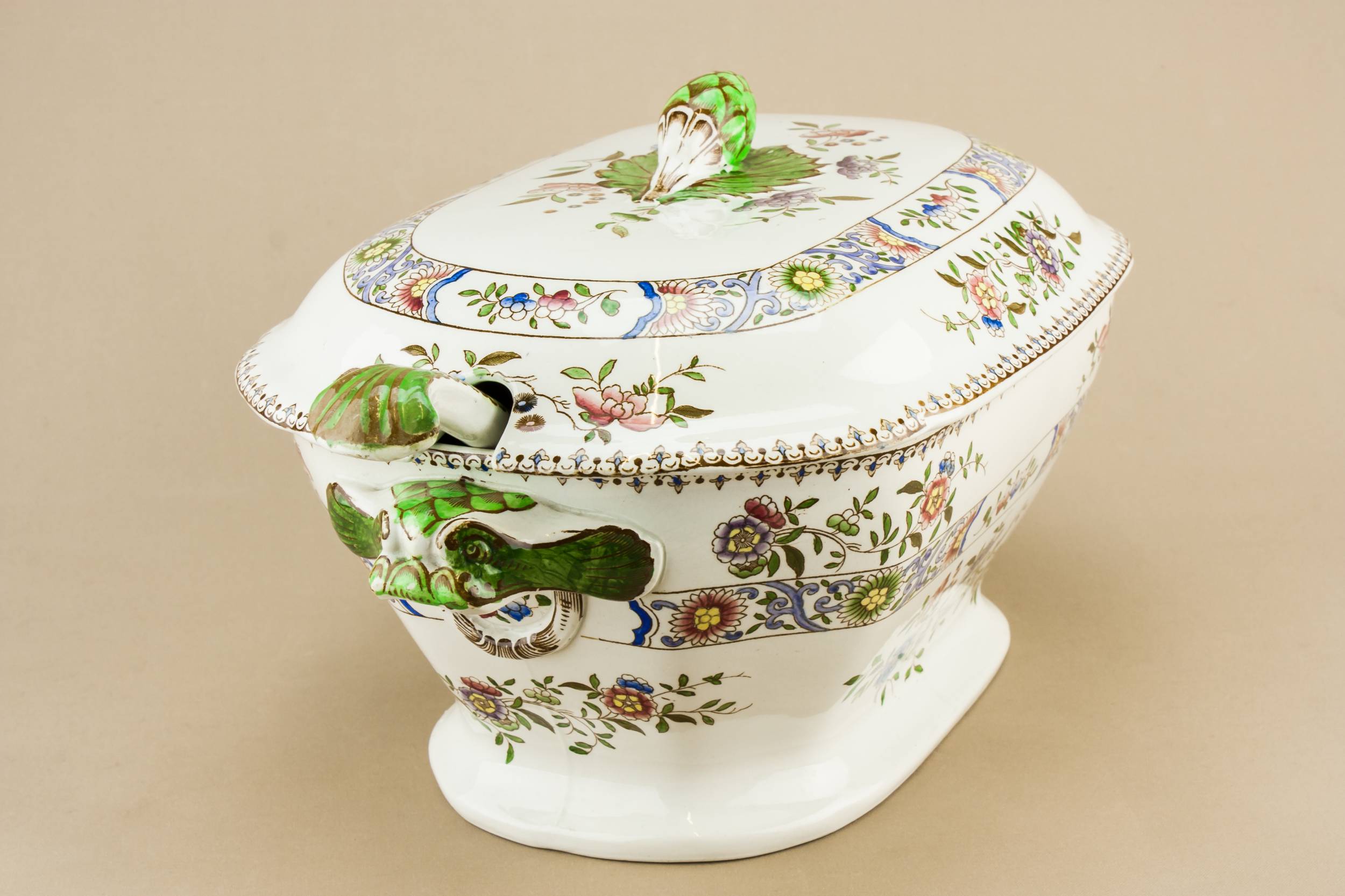 Antique Spectacular Spode — Edwardian pottery tureen 3