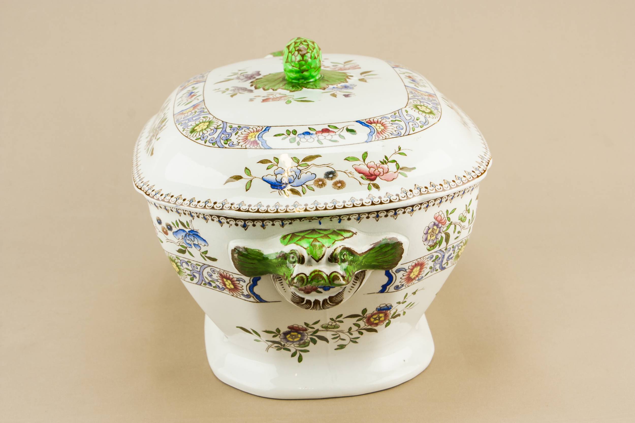 Antique Spectacular Spode — Edwardian pottery tureen 4