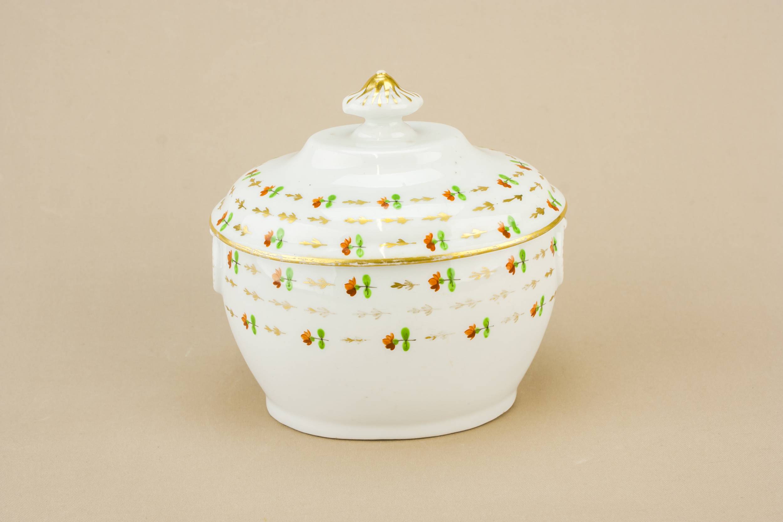 Neo-Classical Charming SUGAR — Bone china sugar bowl