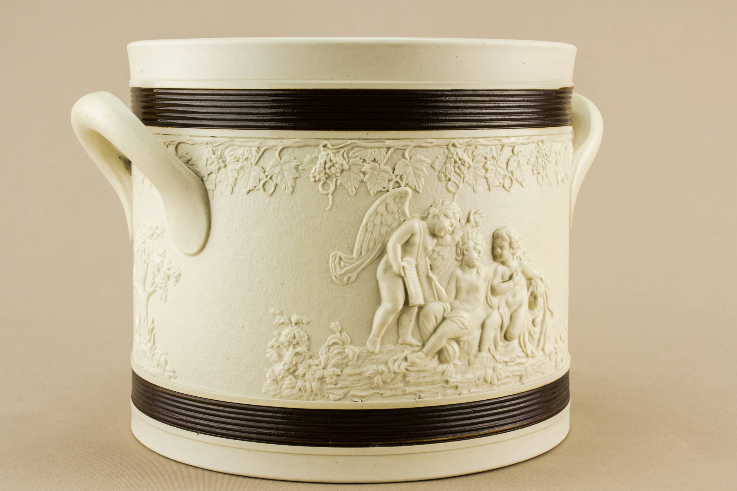 Antique Stoneware Figures — Rare Turner & Co wine cooler 1