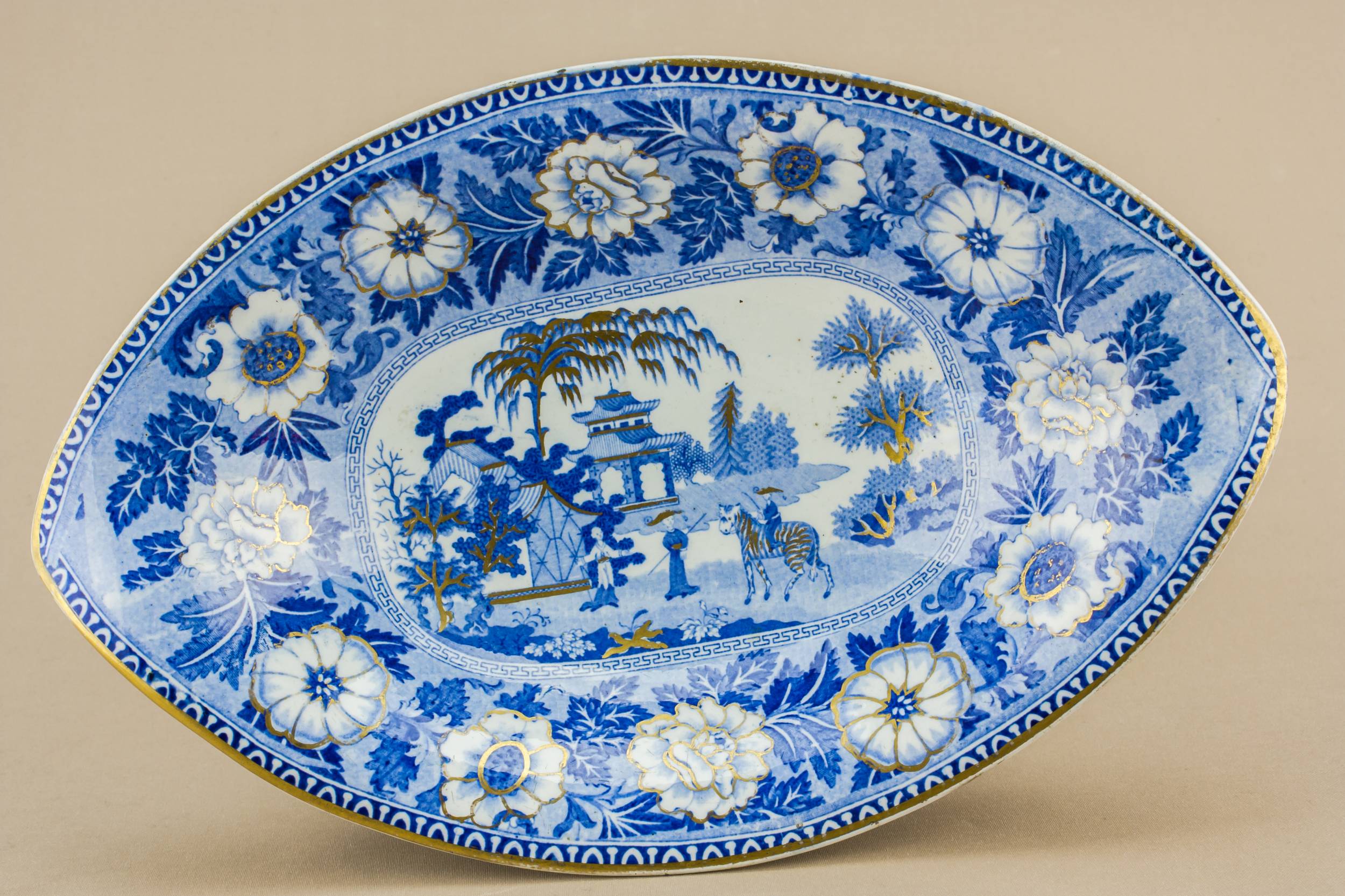 Blue Attractive Pottery — Large blue stem bowl 1