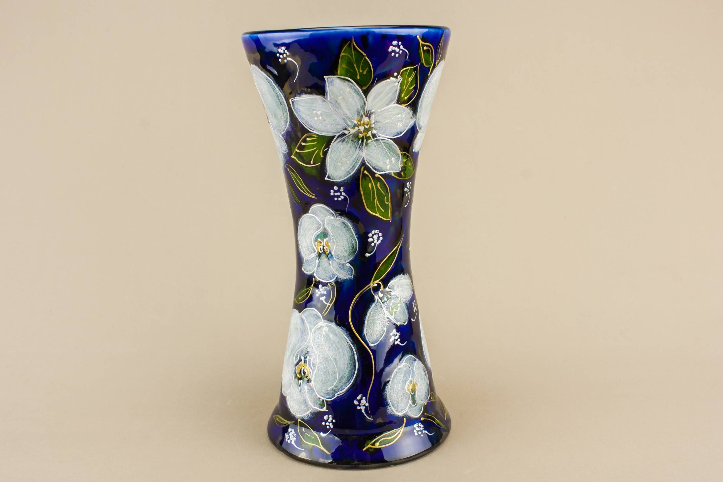 Tall Elegant Floral — Anita Harris pottery vase 1