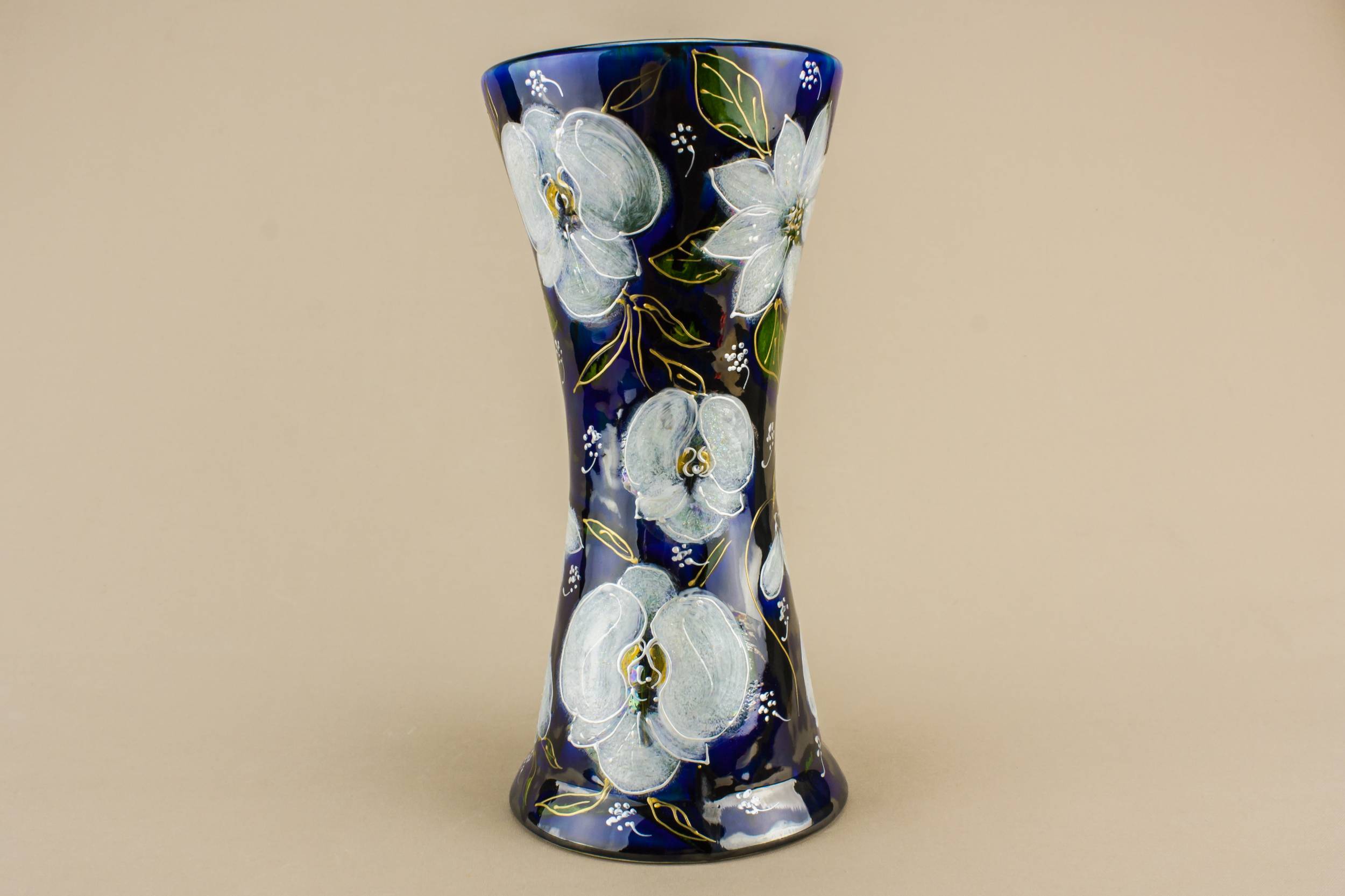 Tall Elegant Floral — Anita Harris pottery vase 3