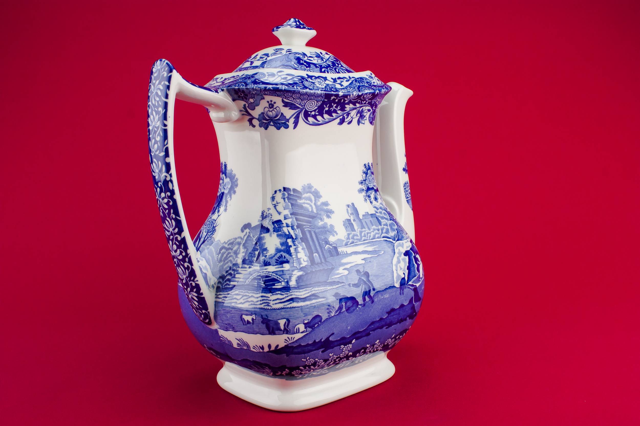 Retro Blue And — Large retro coffee pot 1