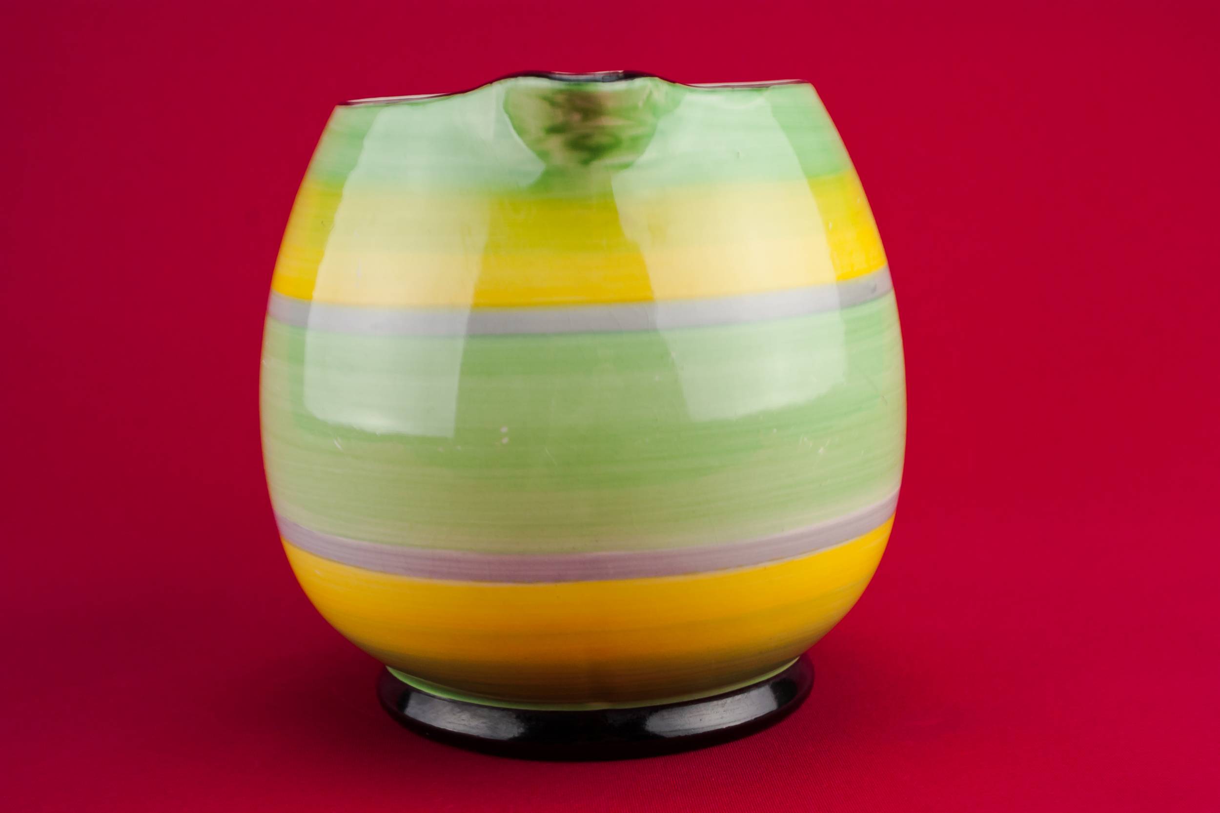 Yellow Slick Pottery — Yellow pottery creamer 2
