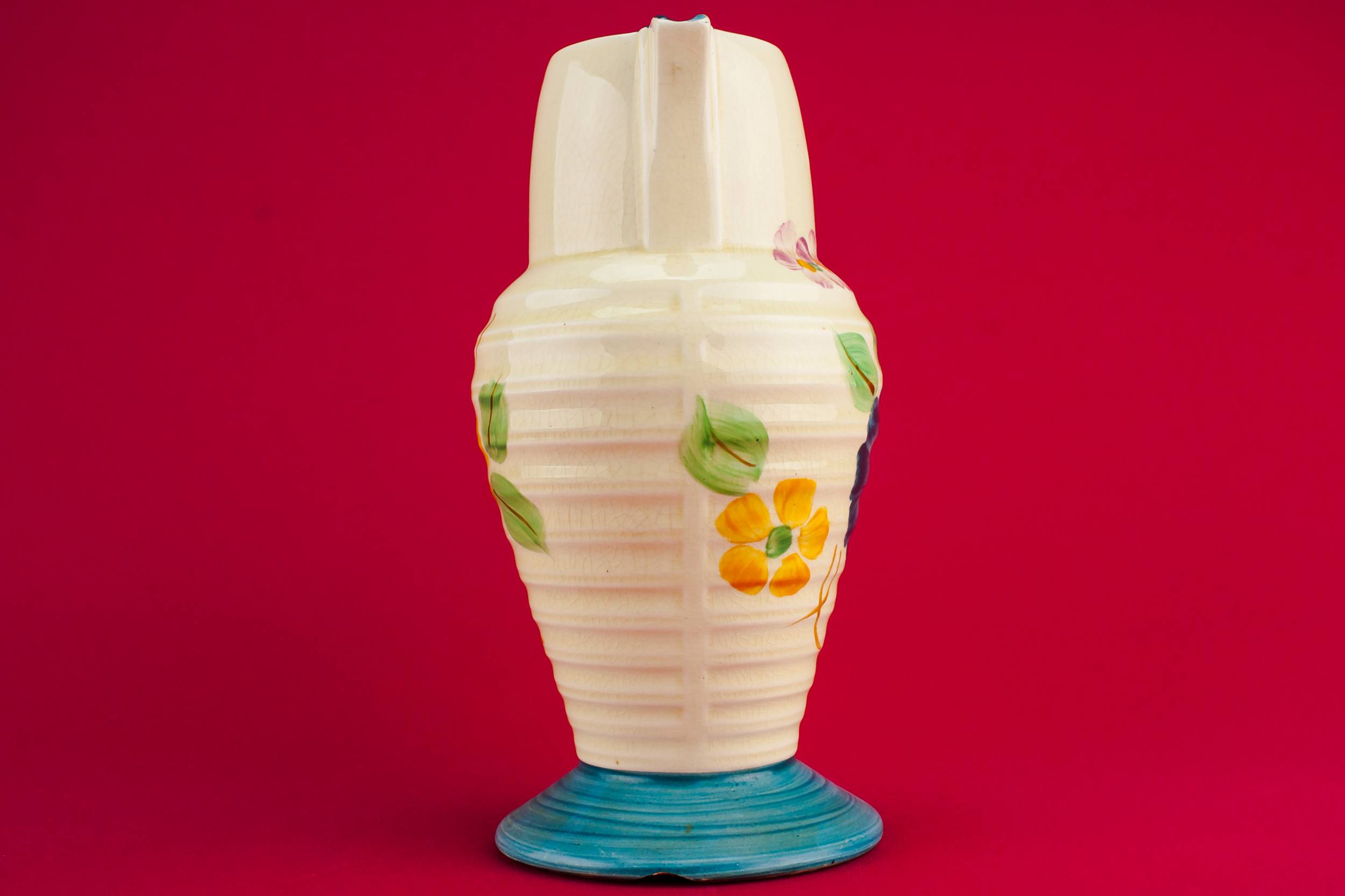 Vintage Rustic Floral — Art Deco pottery jug 2