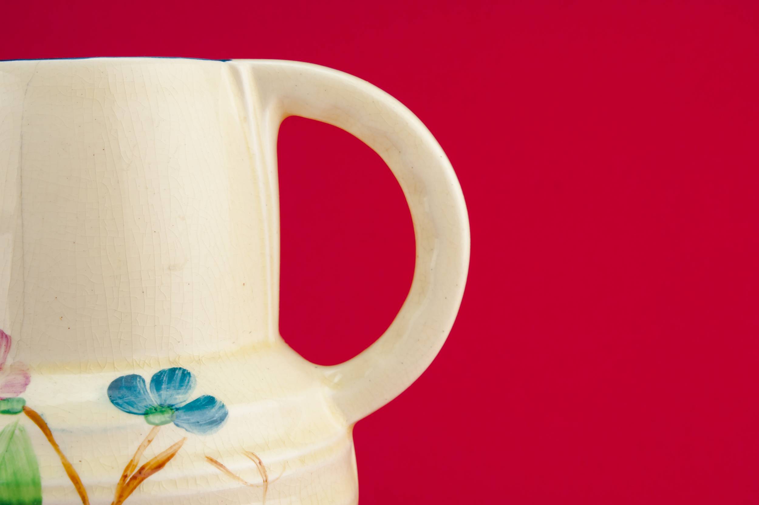 Vintage Rustic Floral — Art Deco pottery jug 3