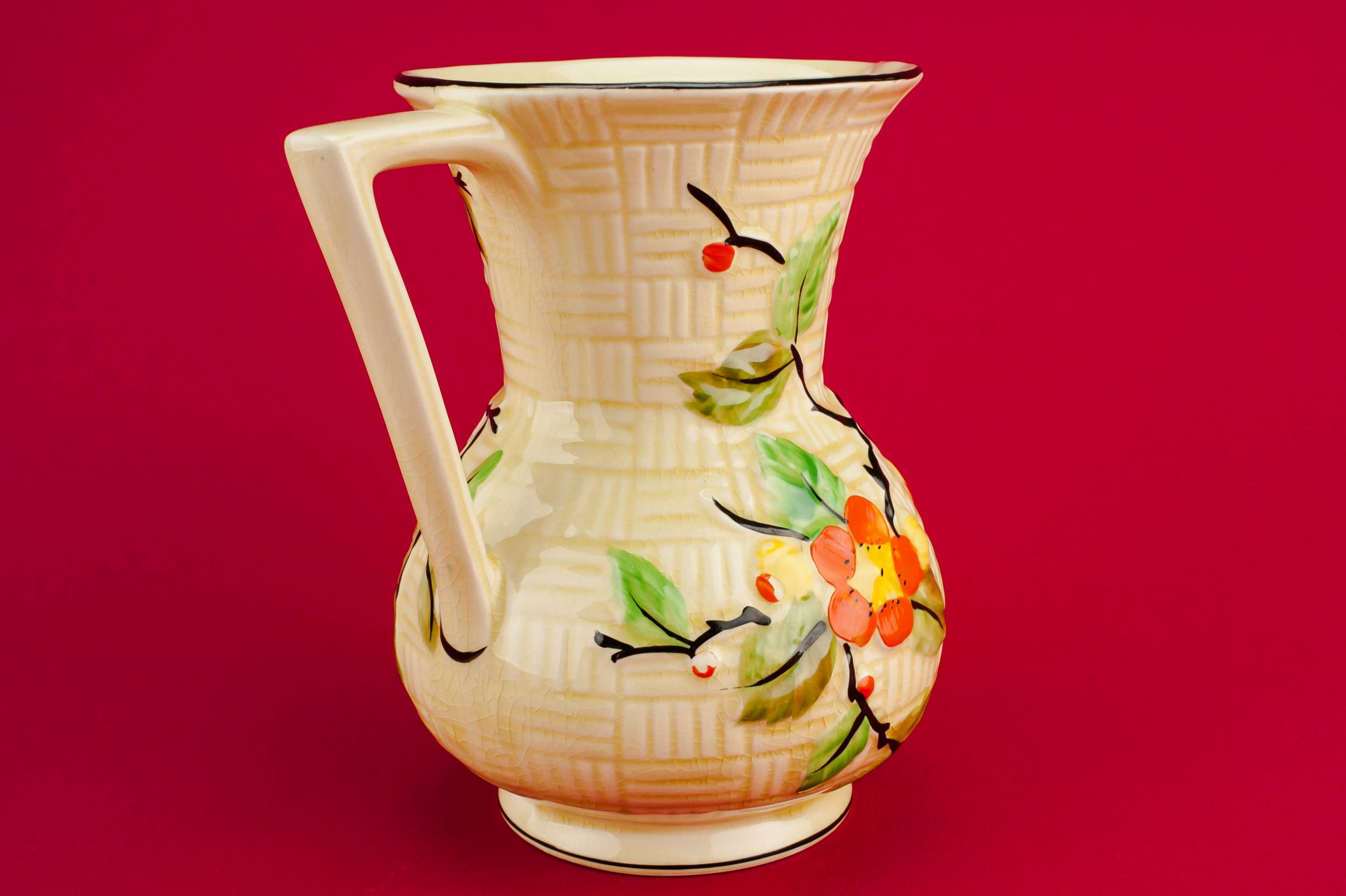 Beautiful Vintage Floral — Art Deco pottery jug 2