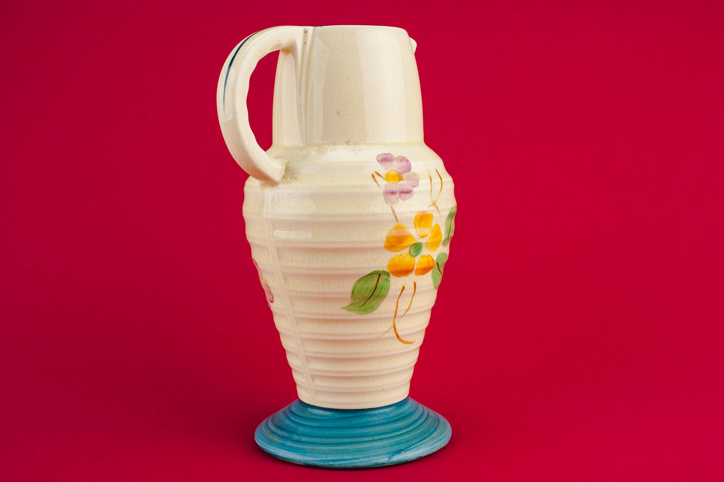 Vintage Rustic Floral — Art Deco pottery jug 1