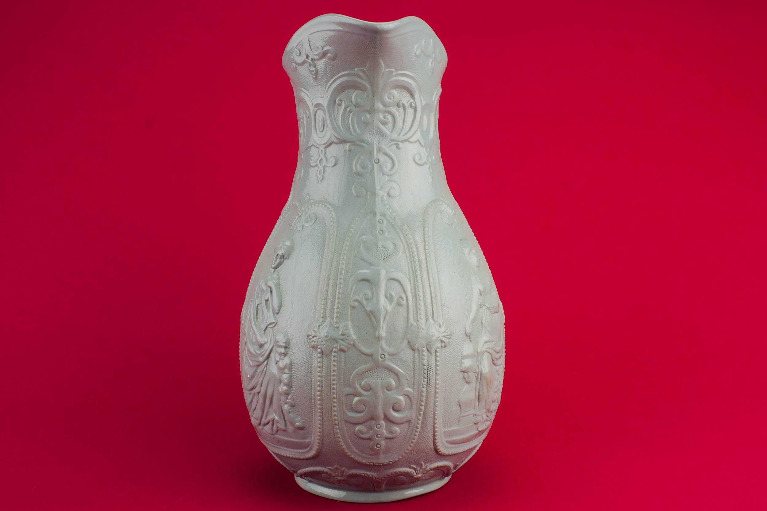 Antique Stoneware Juice — Gothic Revival water jug 2