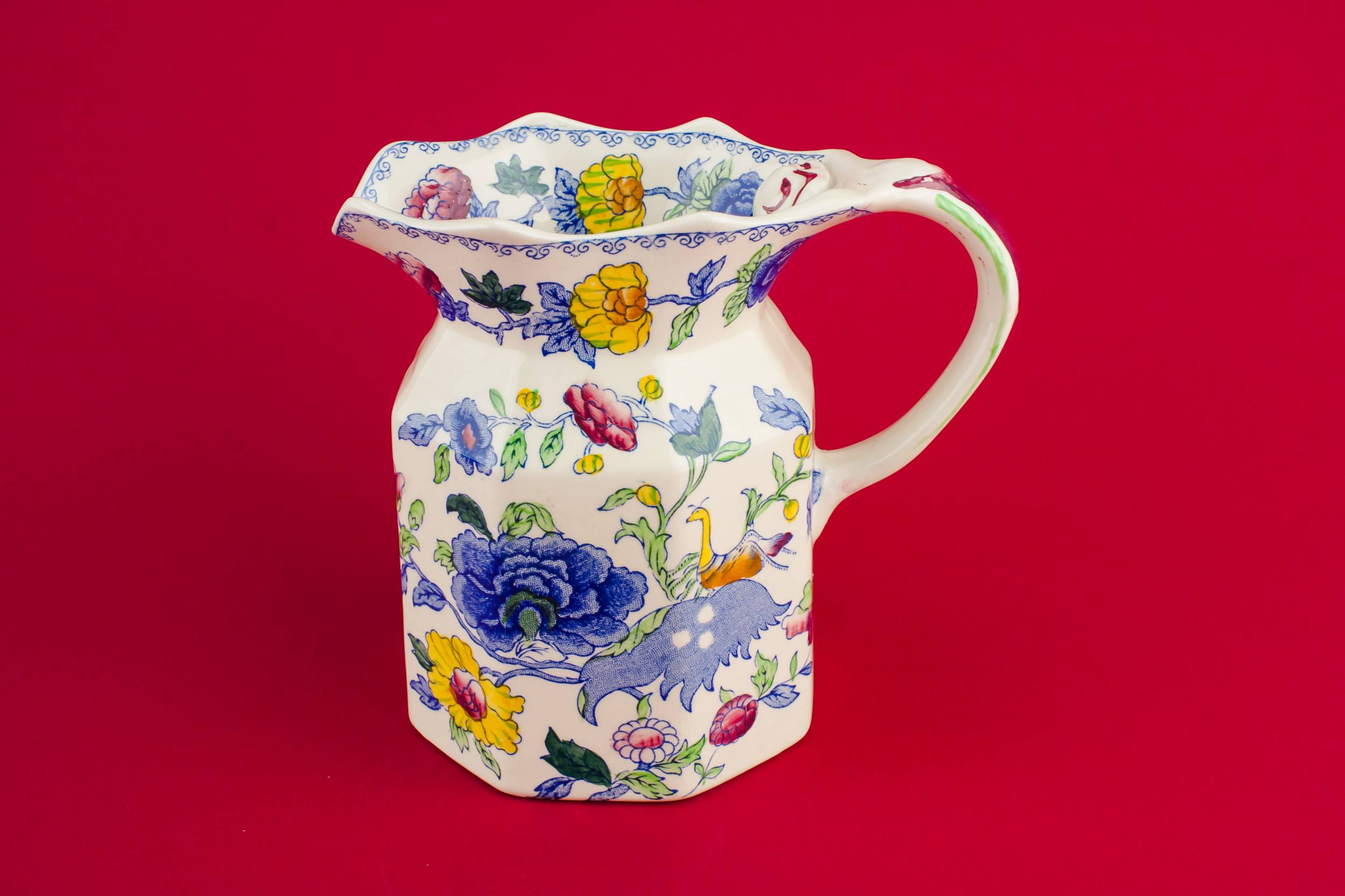 Vintage Pottery Milk — Art Deco water jug
