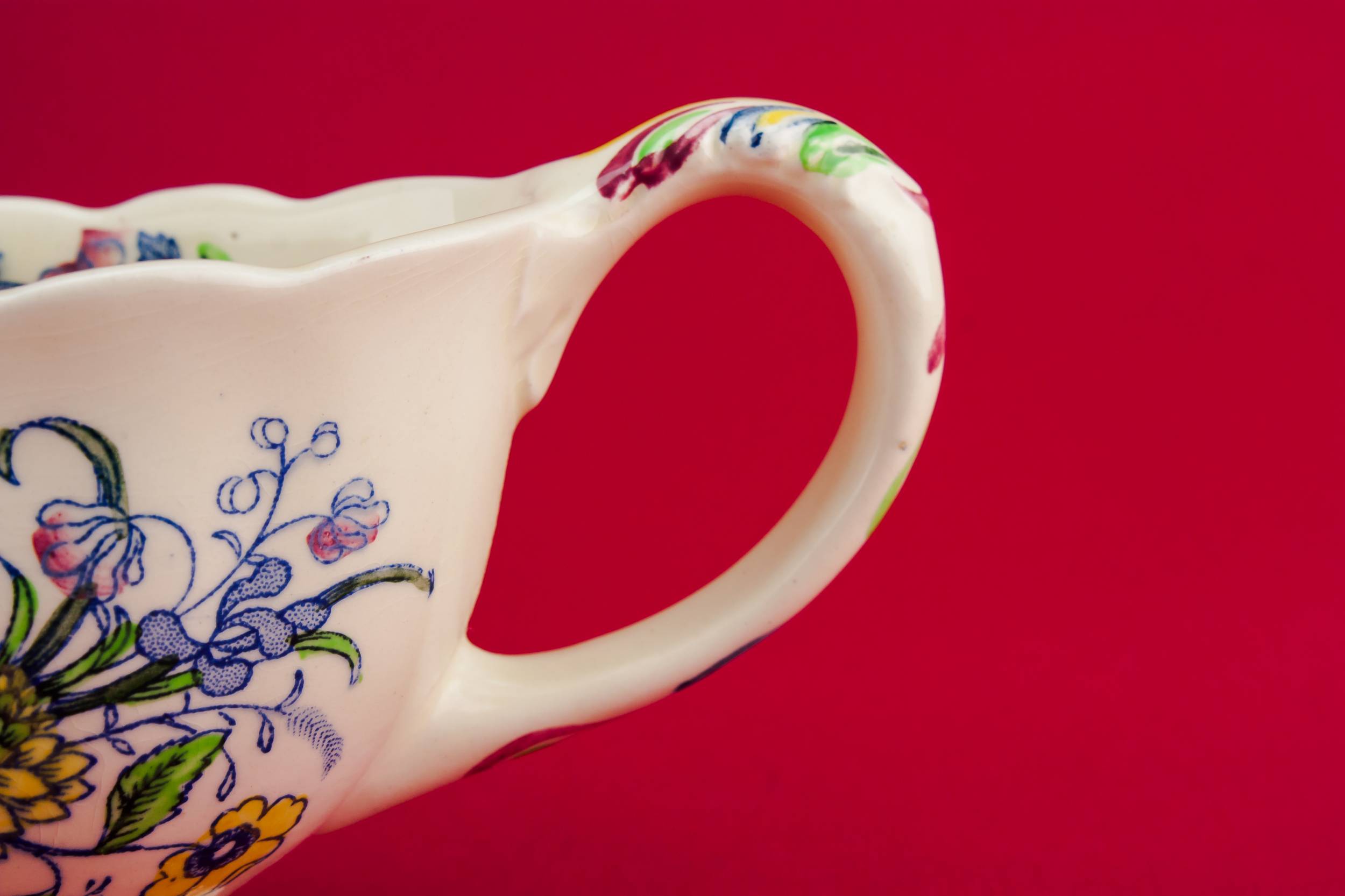 Traditional Beautiful Strathmore — Masons pottery gravy boat 3