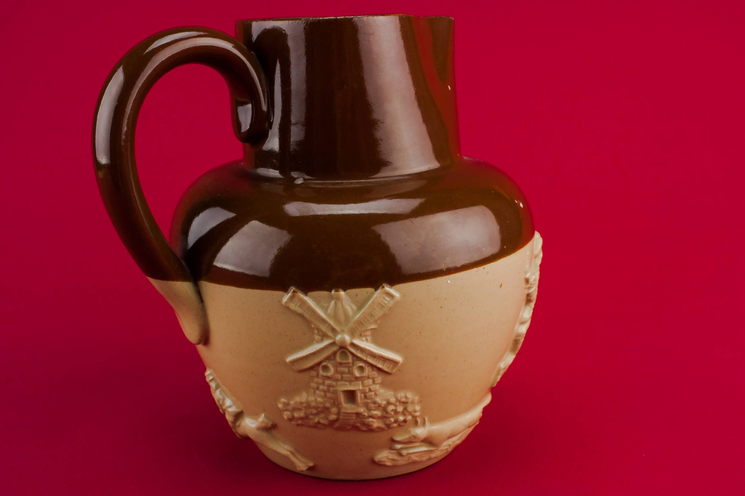 Vintage Traditional JUG — Brown stoneware jug 1