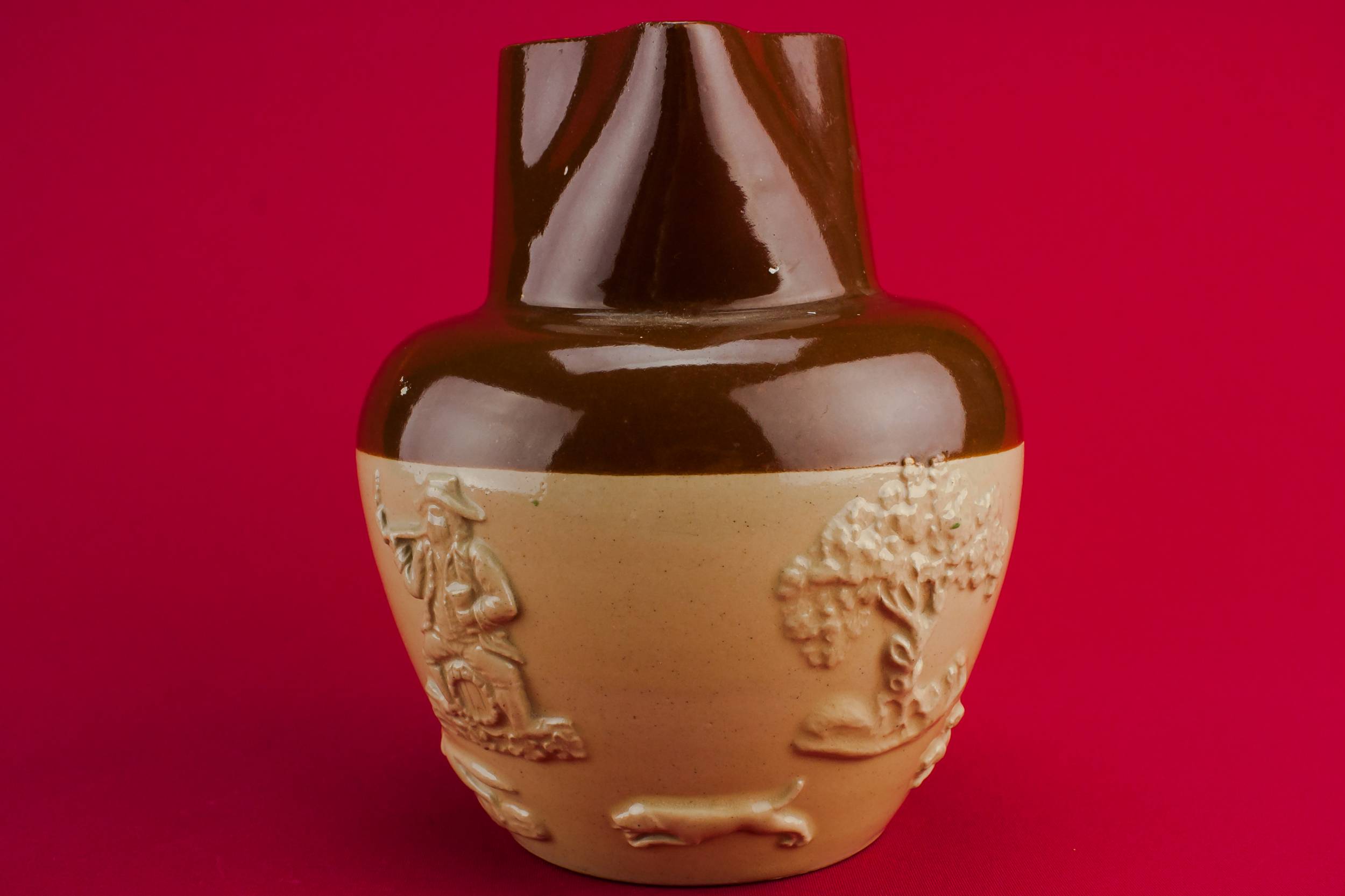 Vintage Traditional JUG — Brown stoneware jug 2