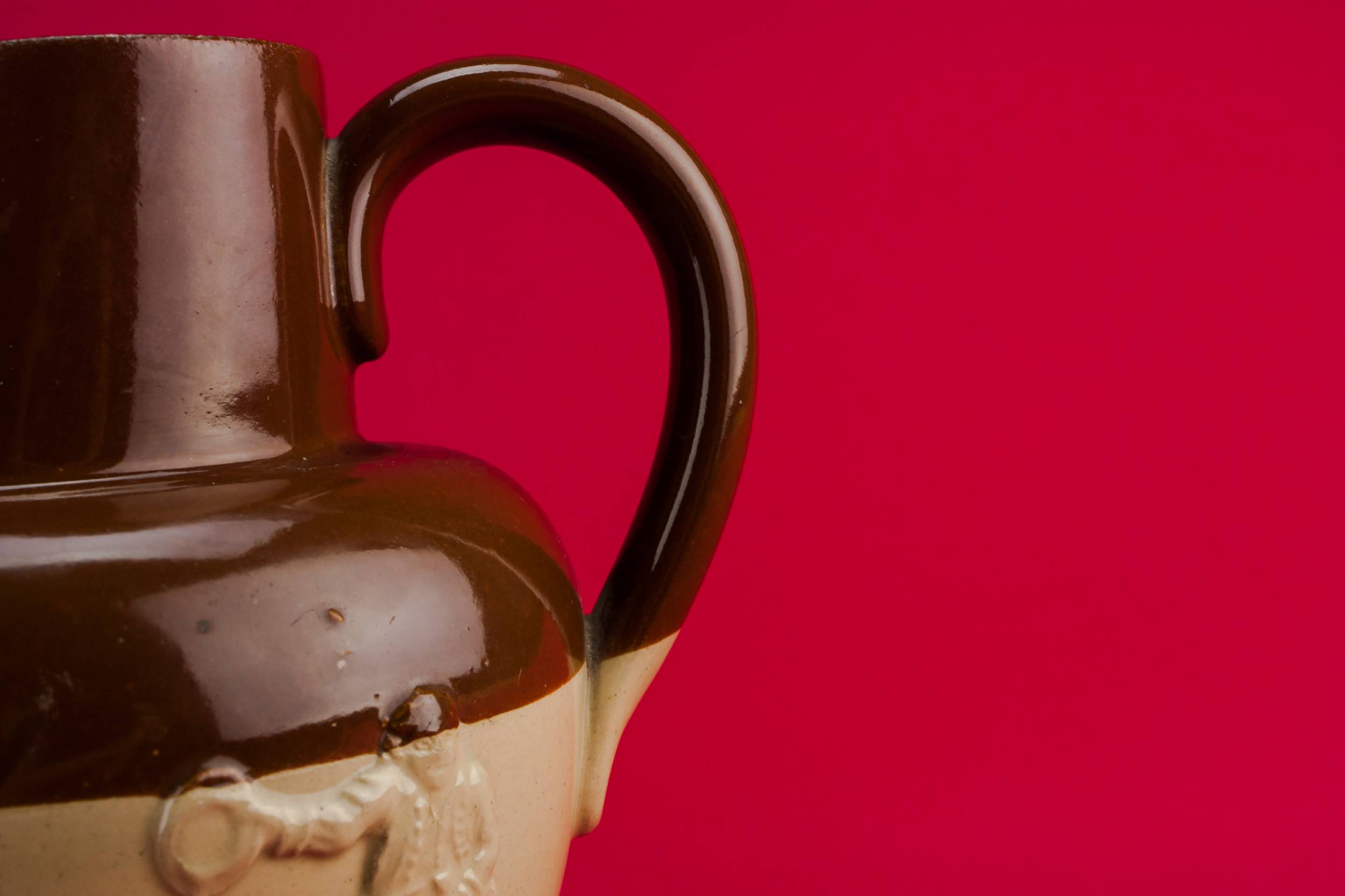 Vintage Traditional JUG — Brown stoneware jug 3