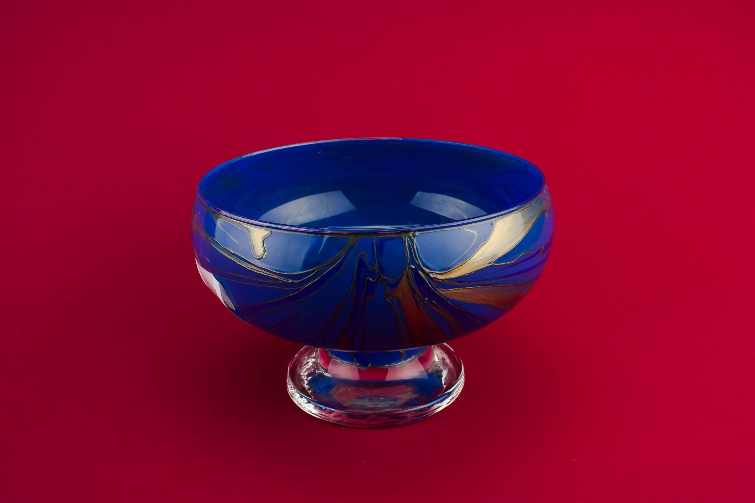 Vintage Glass Abstract — Modernist glass bowl