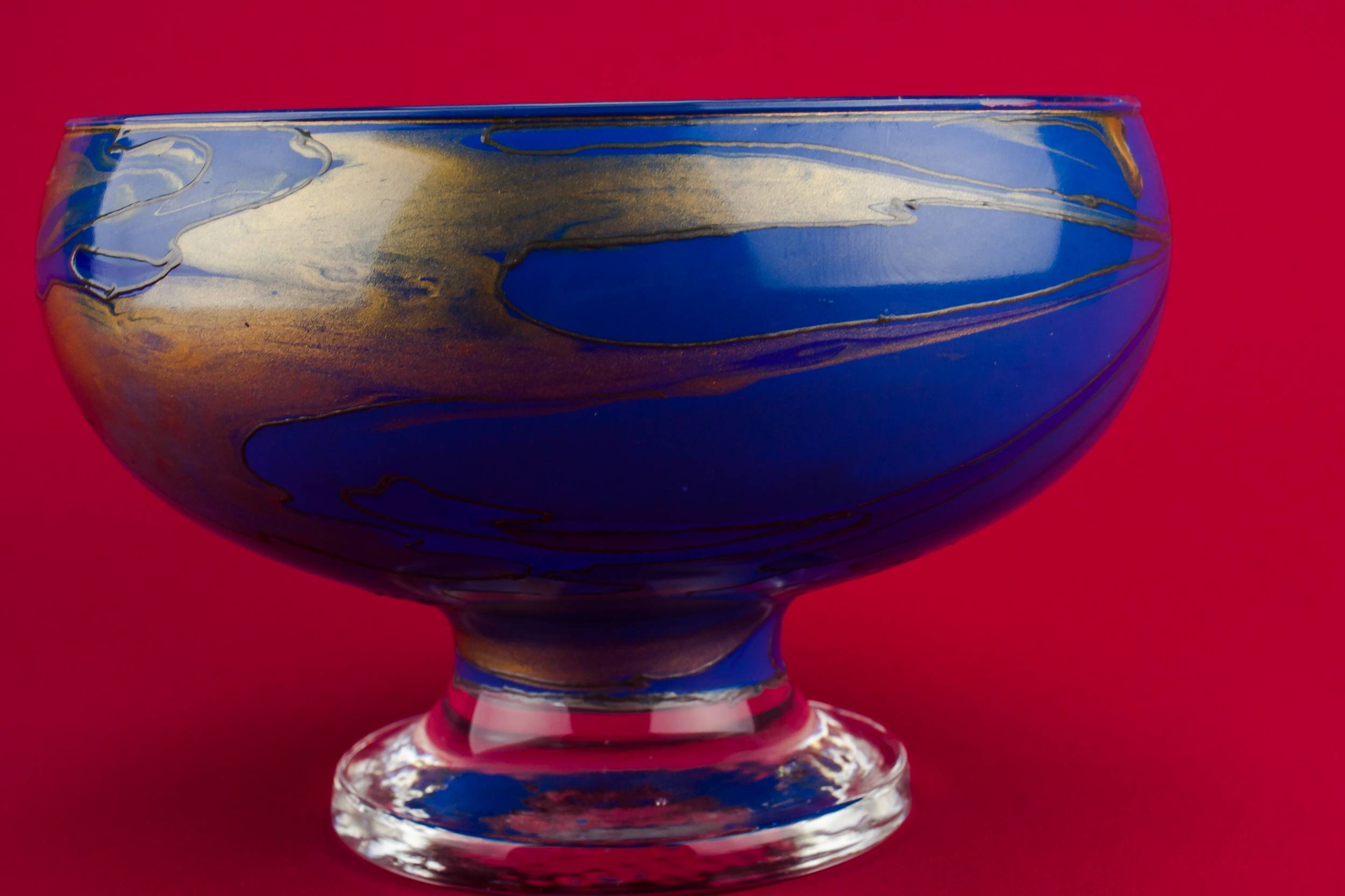 Vintage Glass Abstract — Modernist glass bowl 3