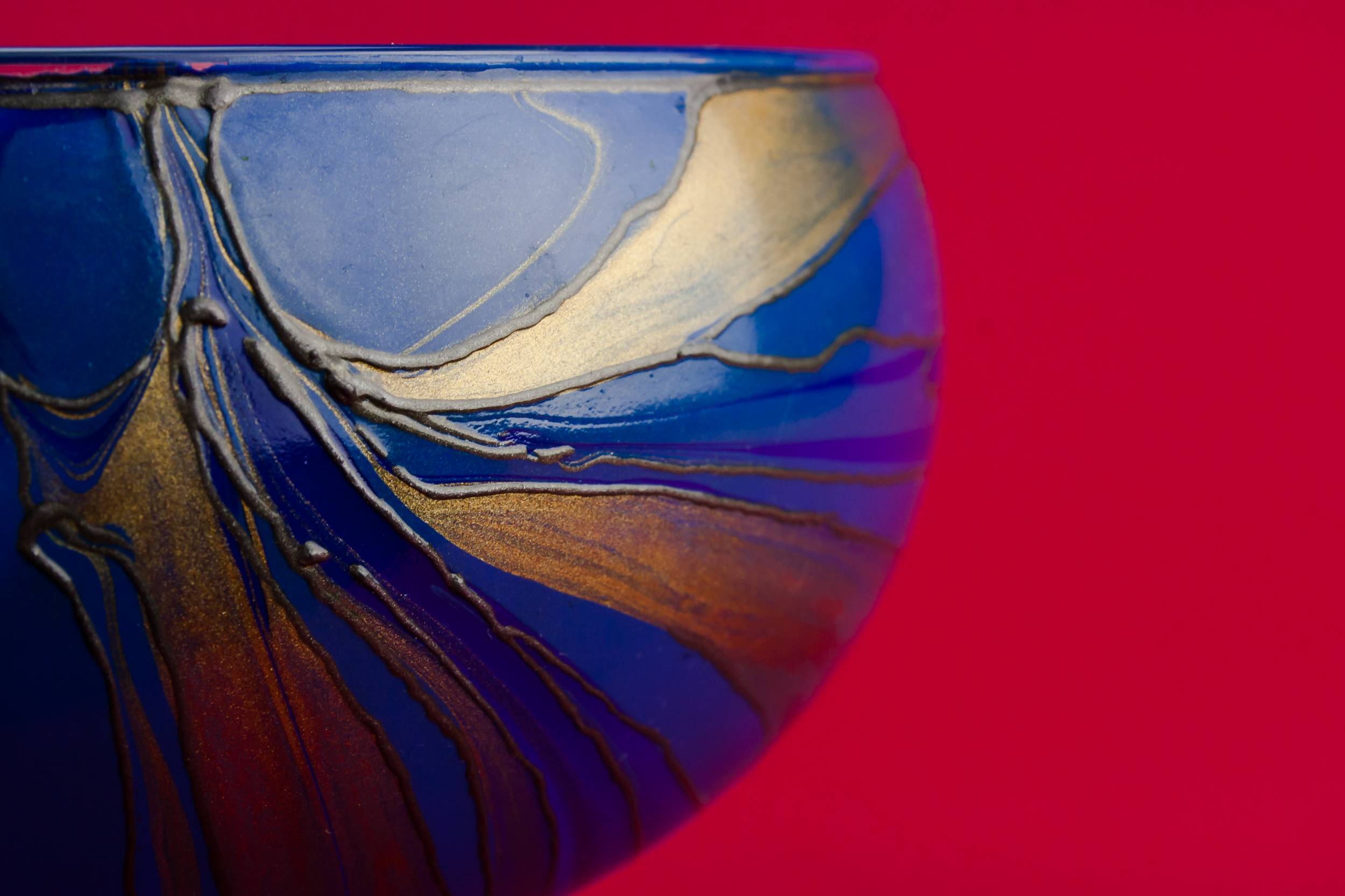 Vintage Glass Abstract — Modernist glass bowl 1