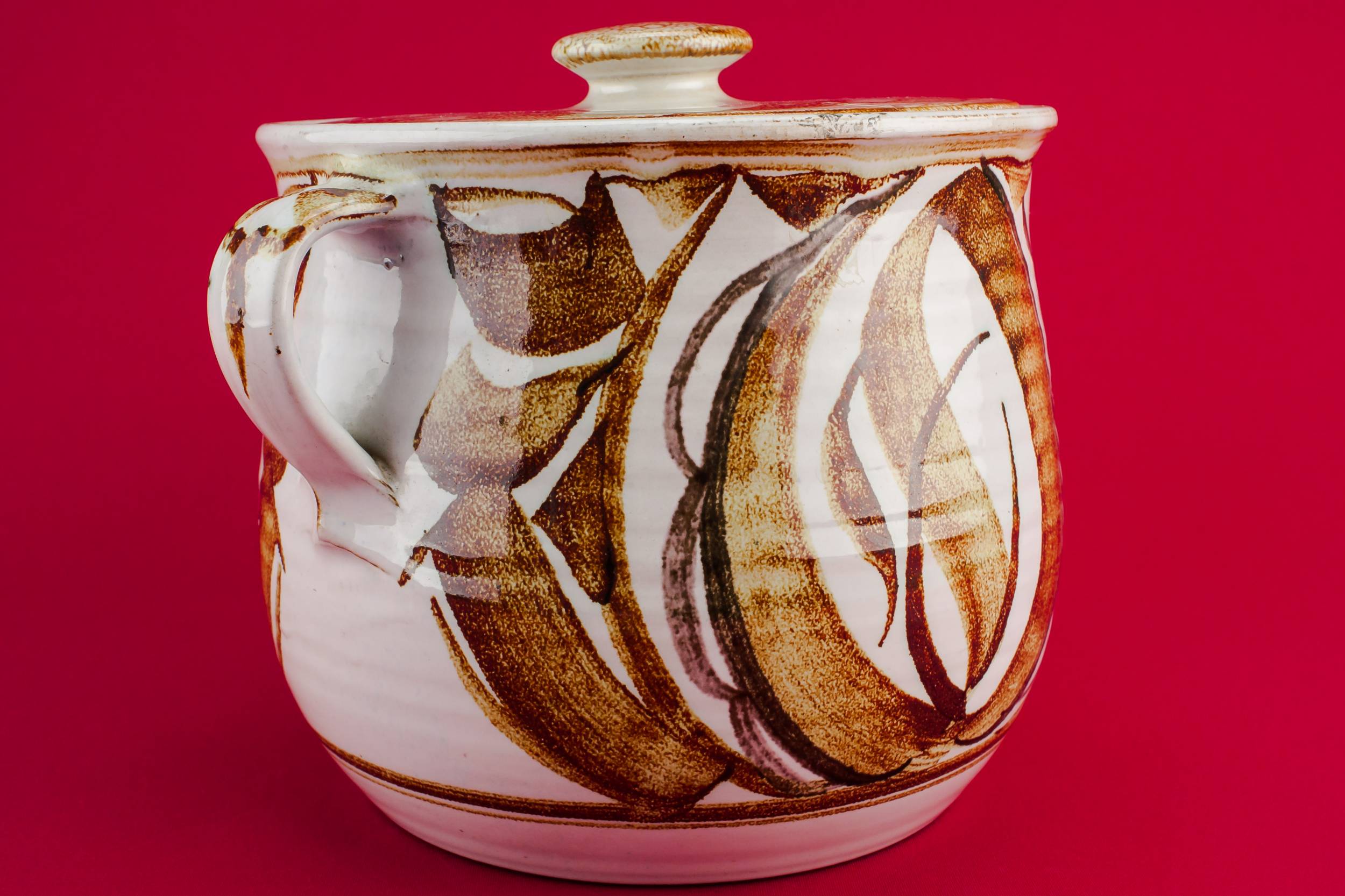 Charming Pottery Abstract — Rustic pottery jar 1