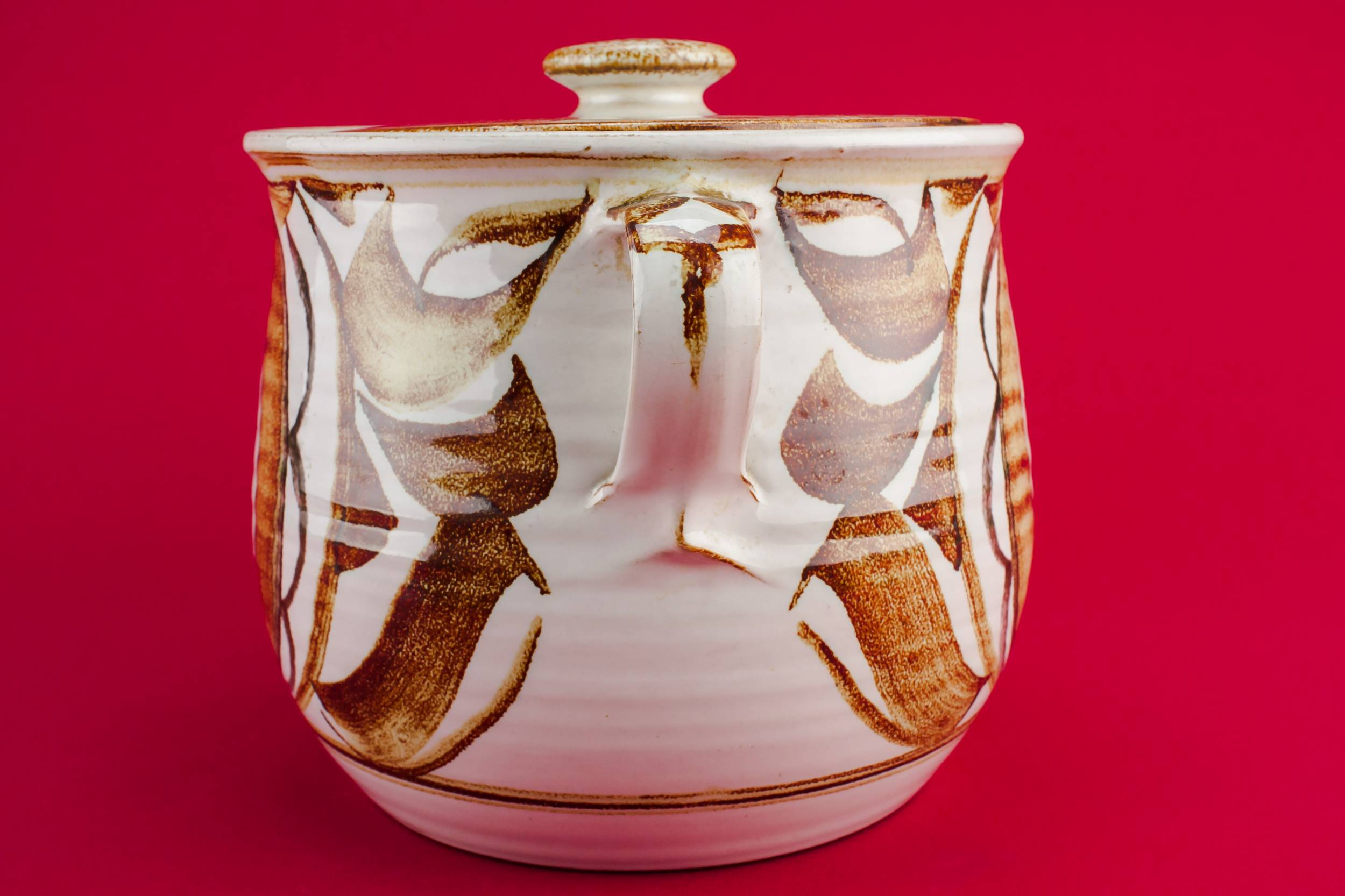 Charming Pottery Abstract — Rustic pottery jar 2